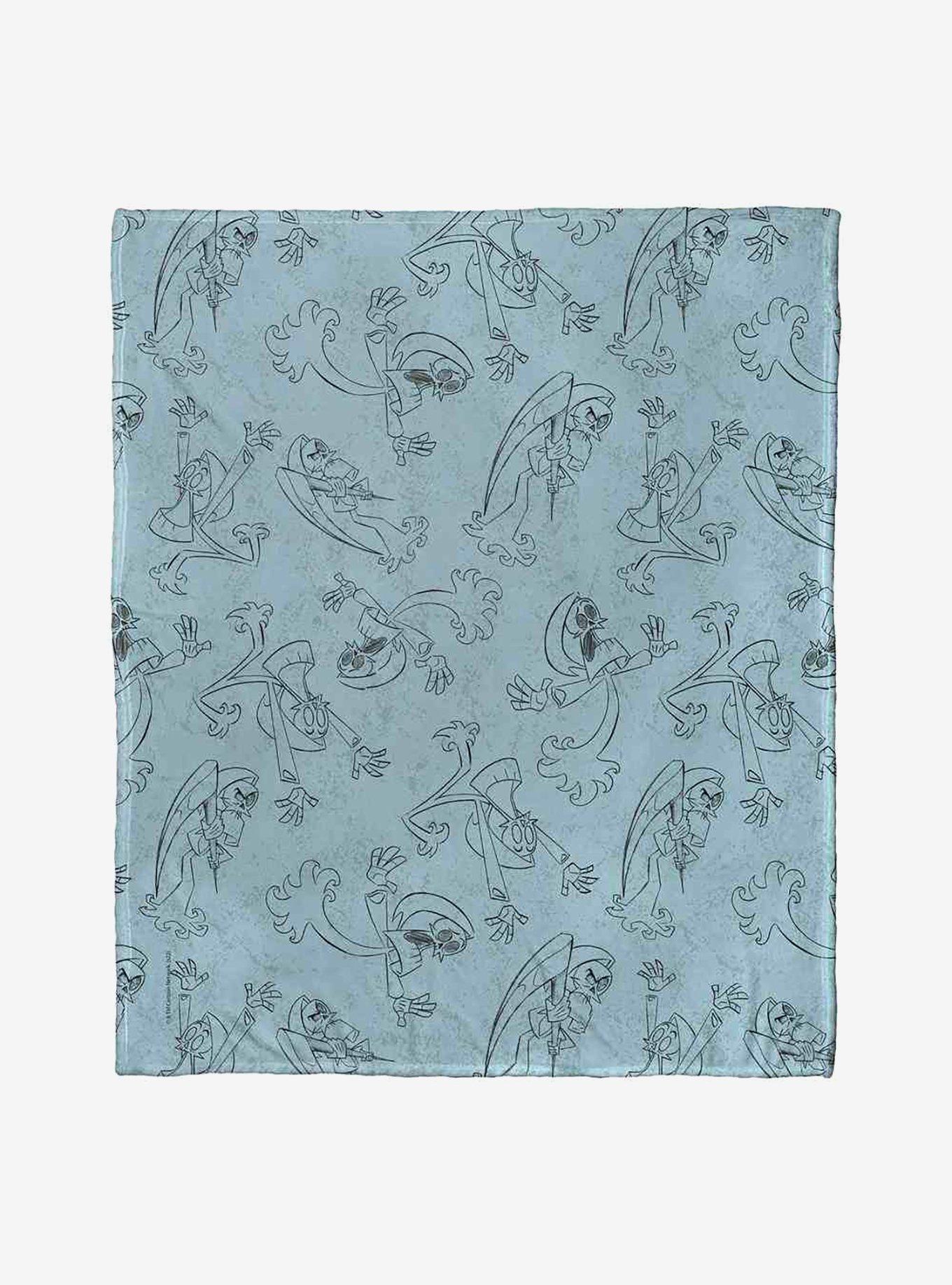 Billy And Mandy Sketchy Grim Silk Touch Throw Blanket, , hi-res