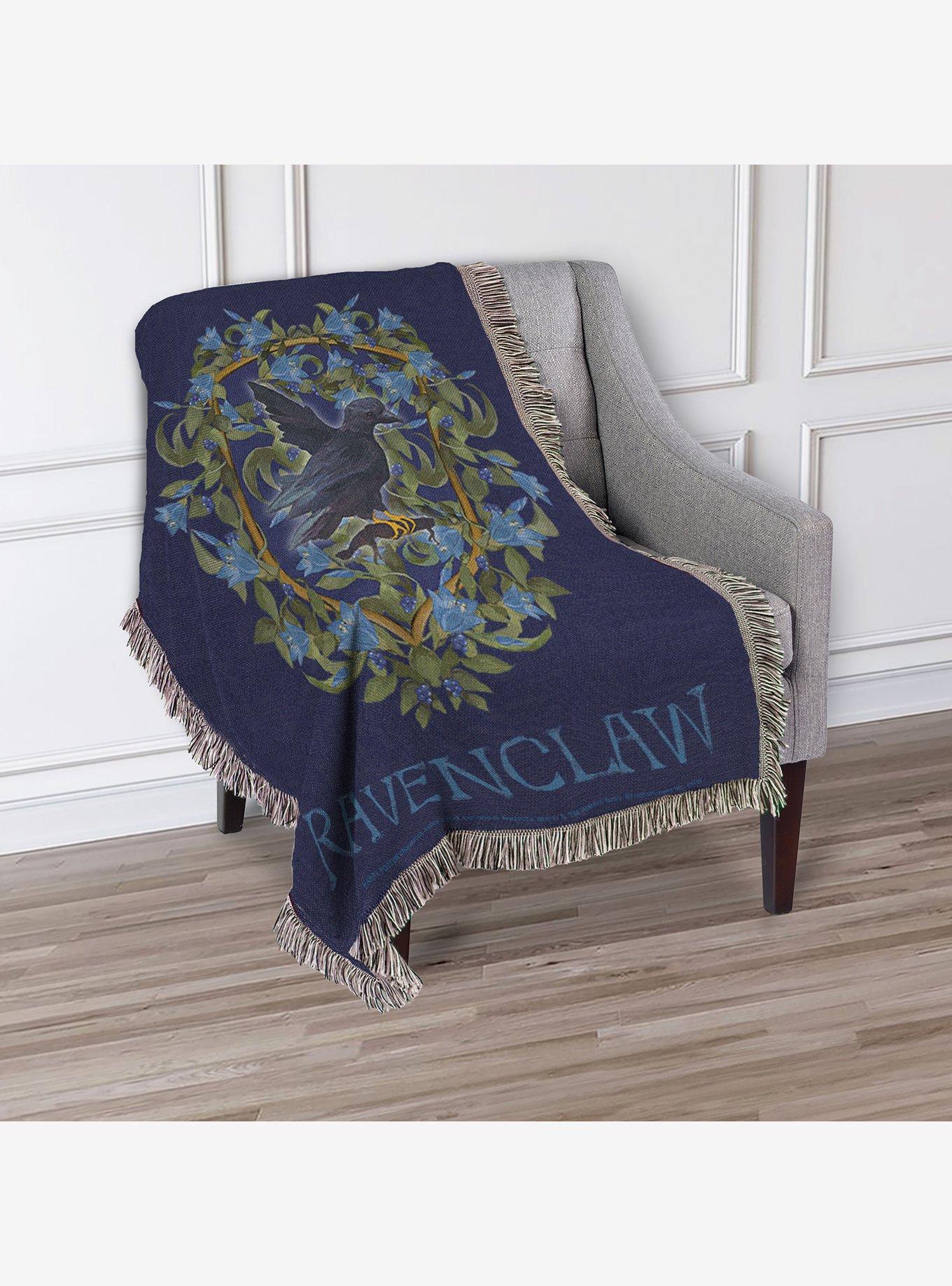 Harry Potter Floral Ravenclaw Tapestry Throw Blanket, , alternate