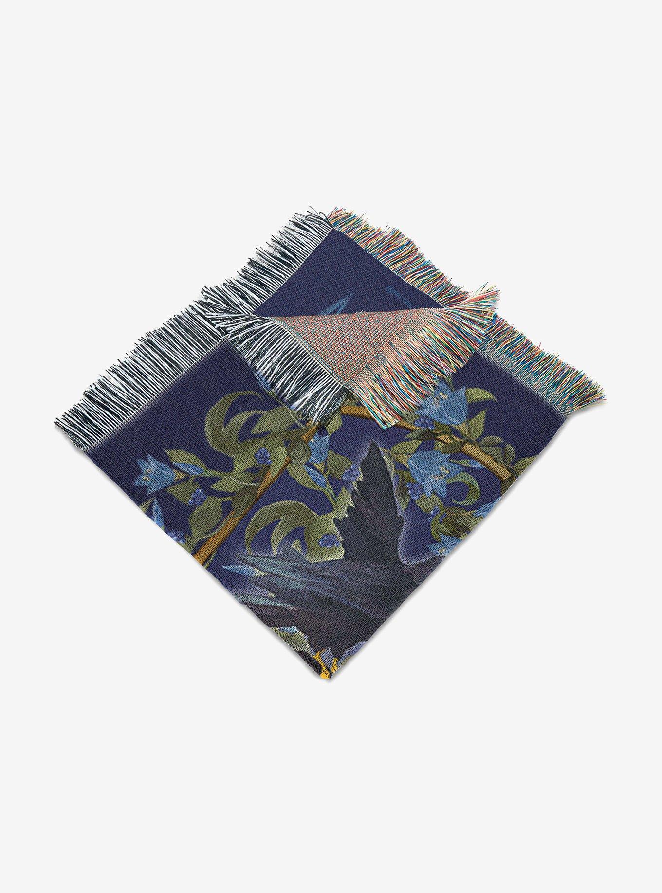 Harry Potter Floral Ravenclaw Tapestry Throw Blanket, , alternate