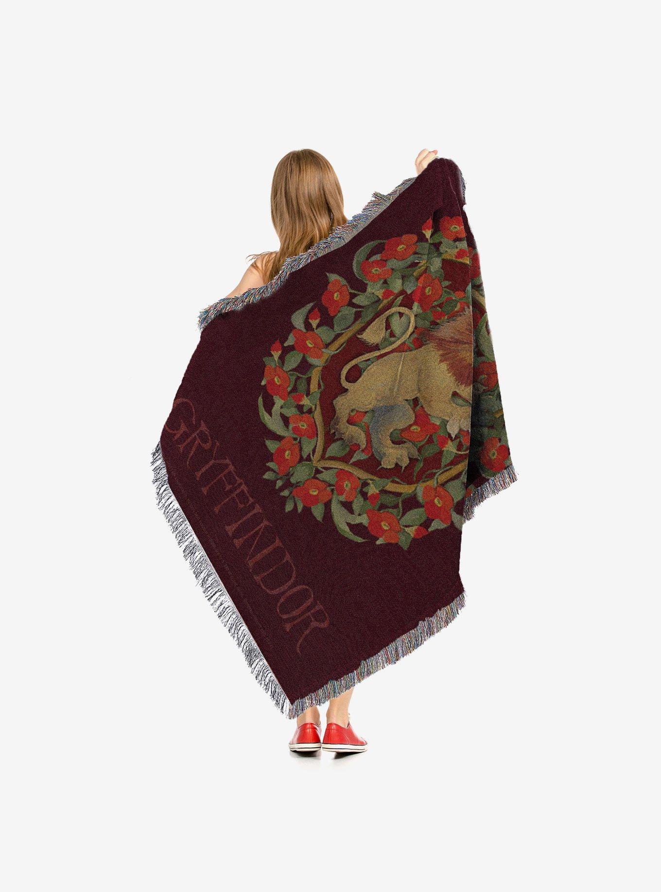 Harry Potter Floral Gryffindor Tapestry Throw Blanket, , hi-res