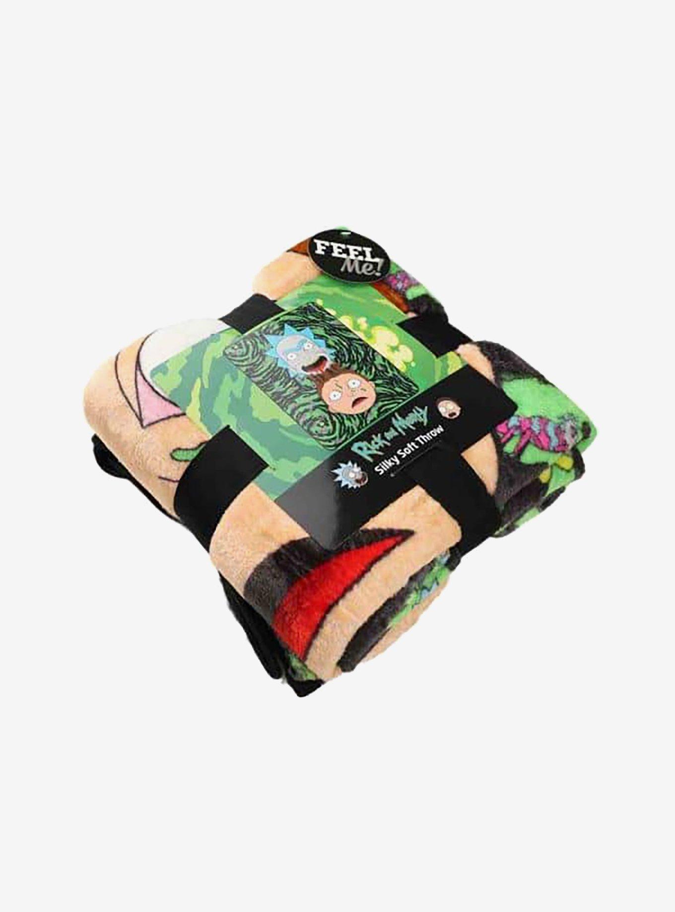 Rick and Morty Melt Together Micro Raschel Throw Blanket, , alternate