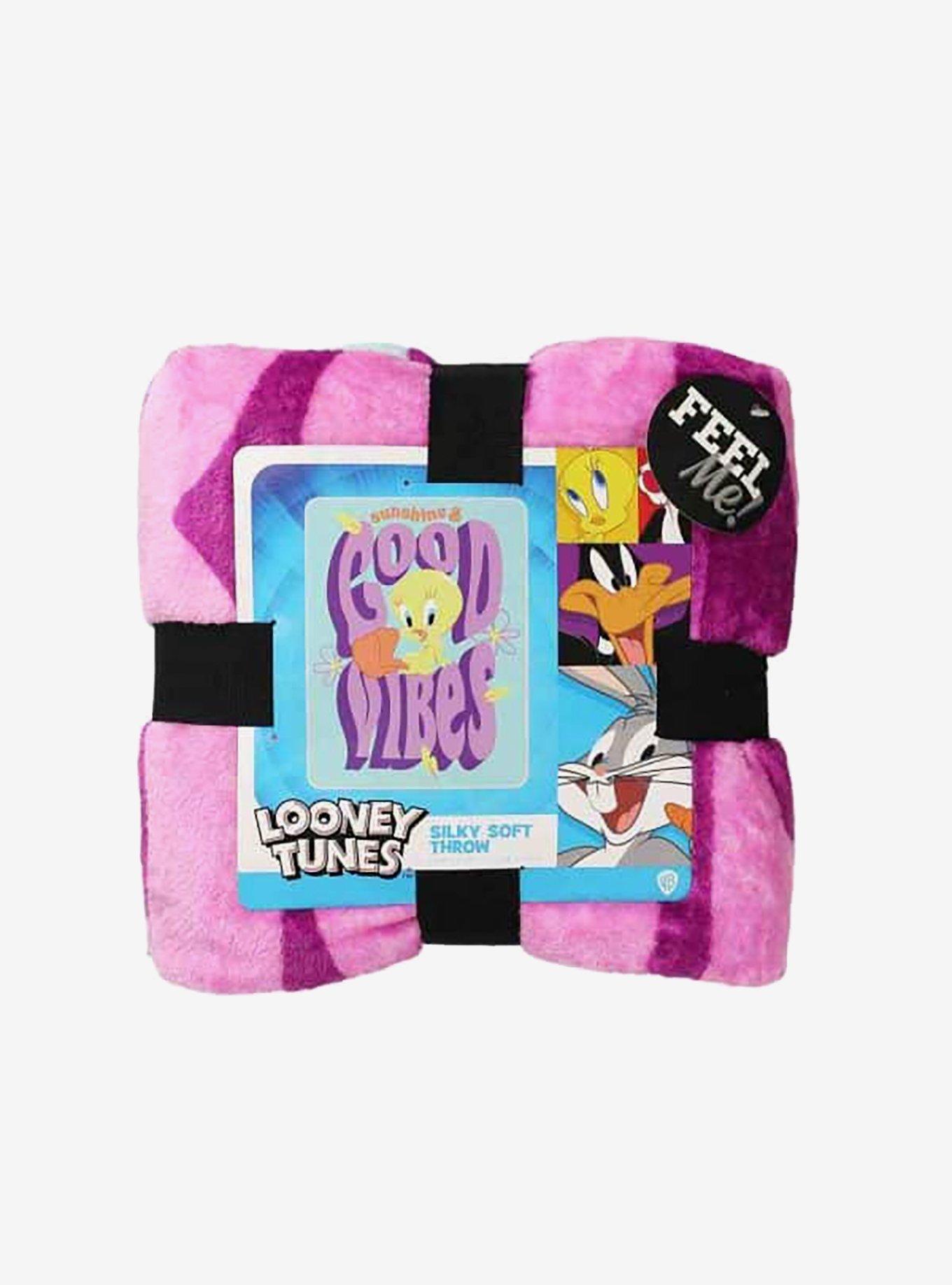 Looney Tunes Good Vibes Micro Raschel Throw Blanket, , alternate