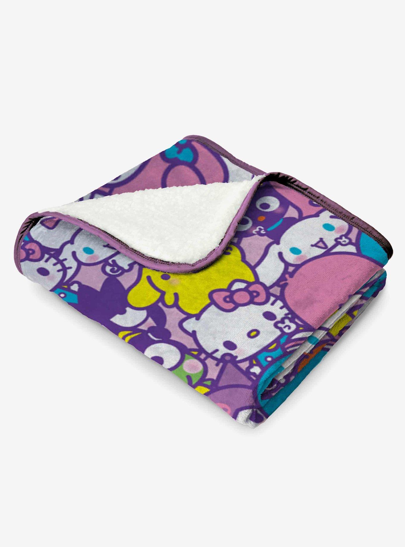 Hello Kitty Peace and Love Silk Touch Sherpa Throw Blanket, , alternate