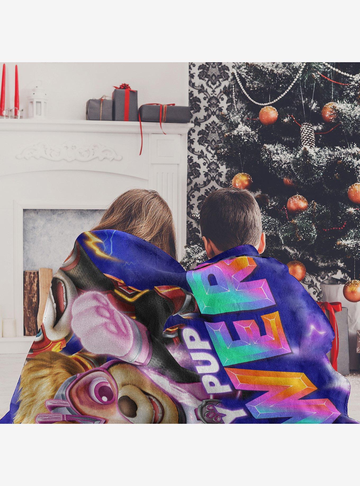 Paw Patrol Mov Mighty Trio Silk Touch Sherpa Throw Blanket, , alternate