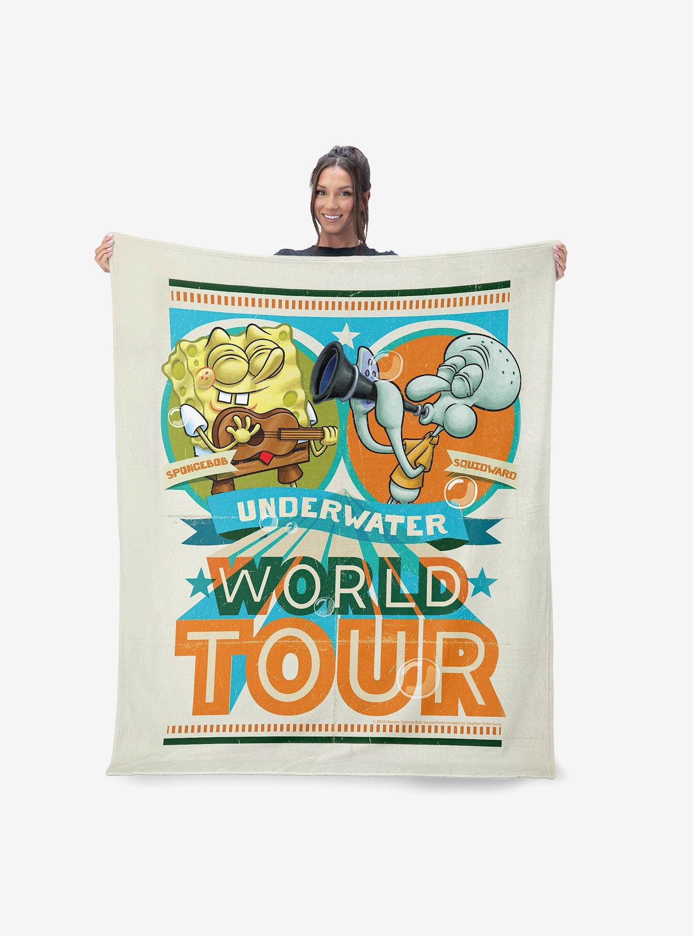 SpongeBob SquarePants Underwater World Tour Silk Touch Throw Blanket, , hi-res