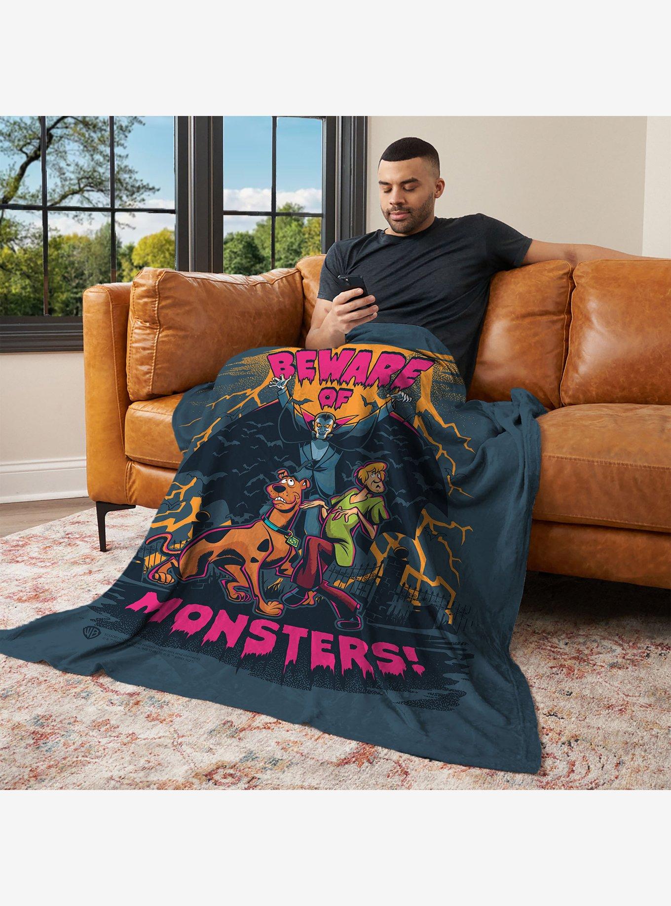Scooby Doo Beware Of Monsters Silk Touch Throw Blanket, , alternate