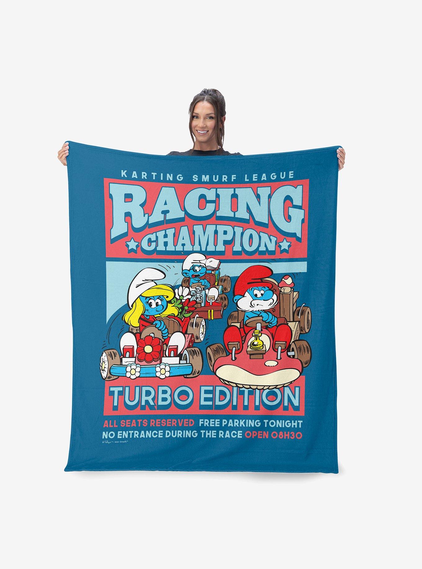 Smurfs Smurf Racing Silk Touch Throw Blanket, , hi-res