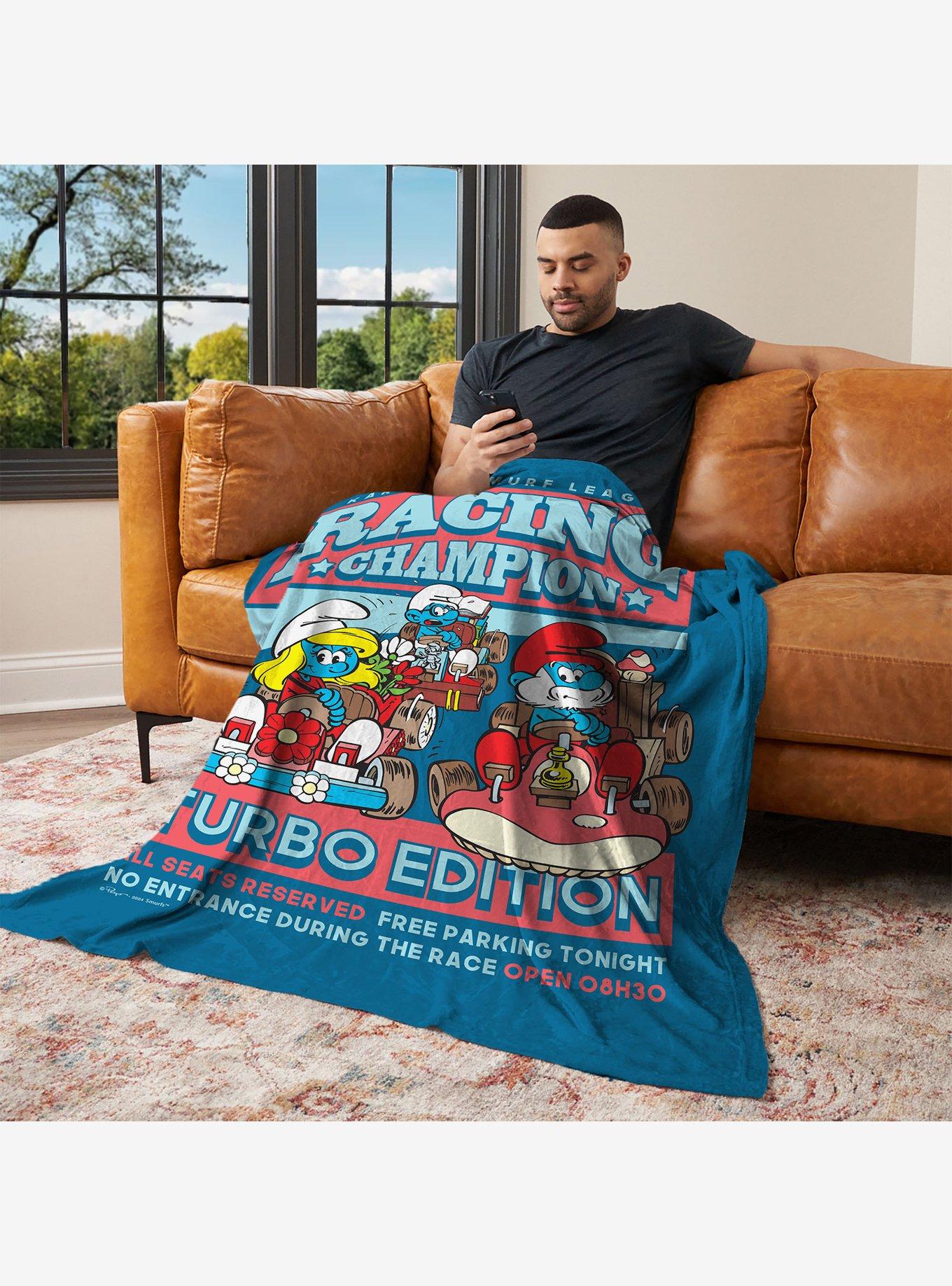Smurfs Smurf Racing Silk Touch Throw Blanket, , alternate