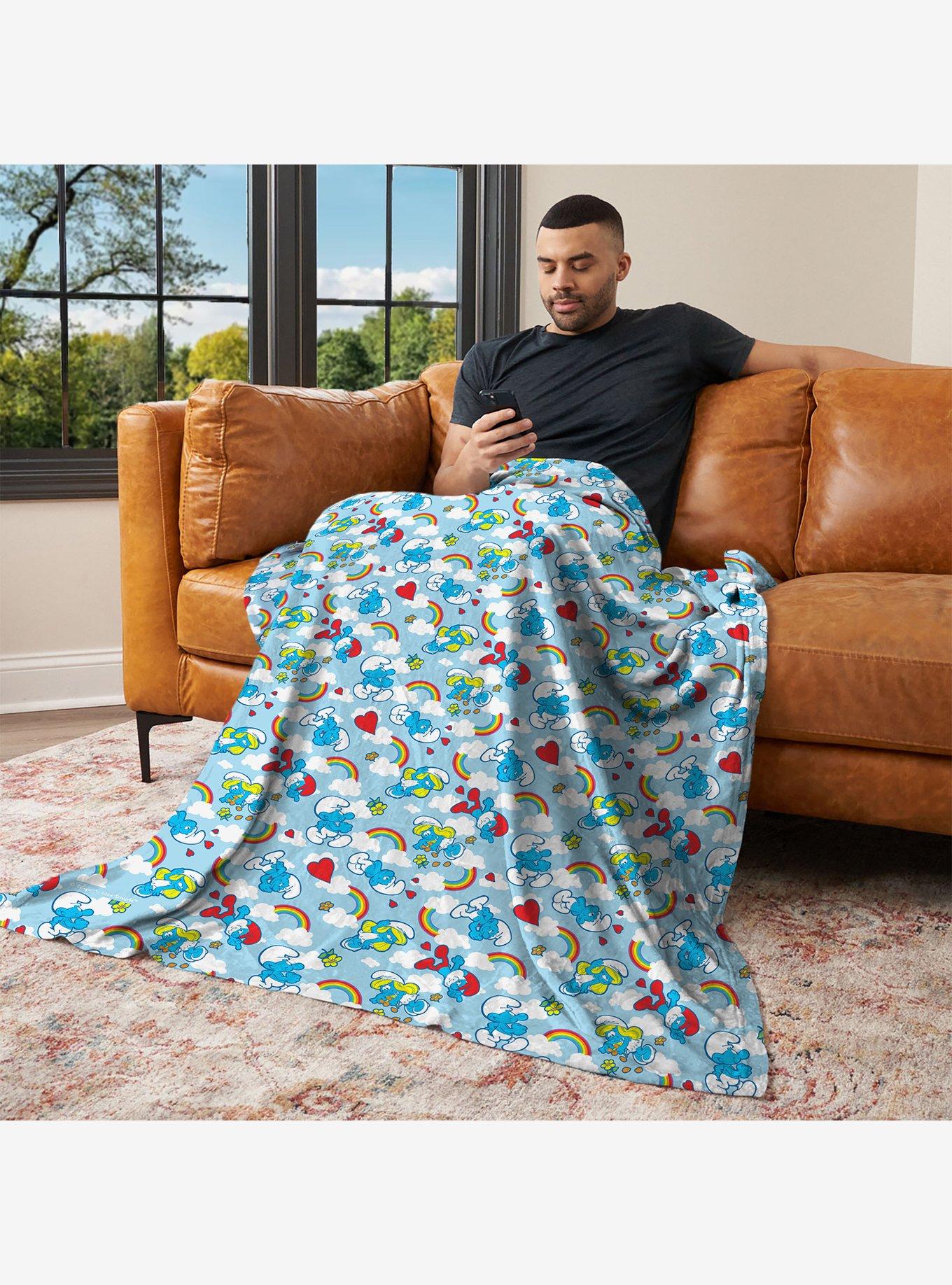 Smurfs Rainbow Smurfs Silk Touch Throw Blanket, , alternate
