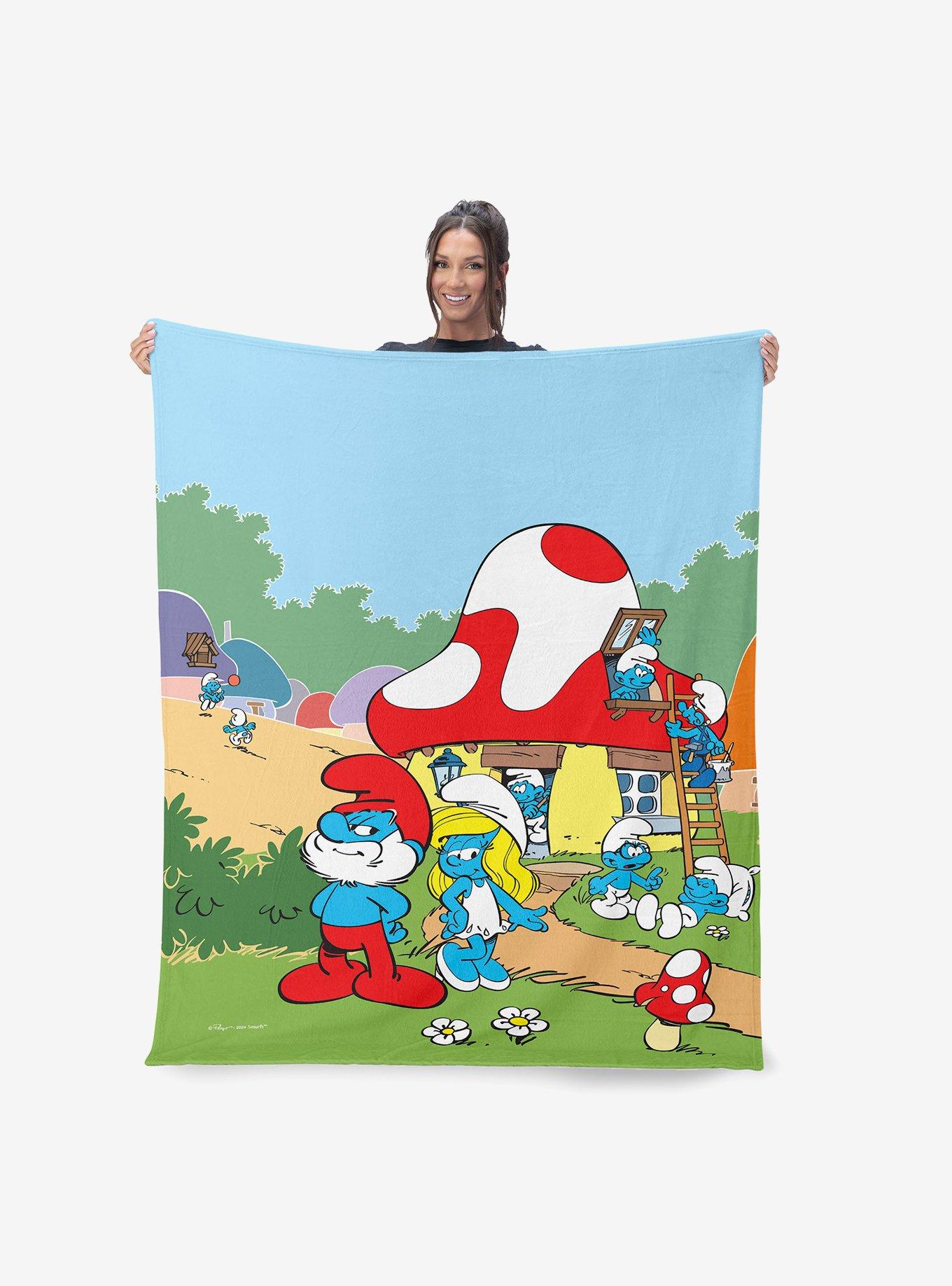 Smurfs Classic Village Silk Touch Throw Blanket, , hi-res