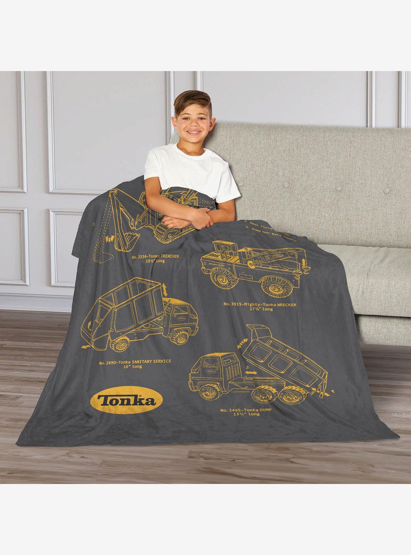 Tonka Truck Sketches Silk Touch Throw Blanket, , alternate