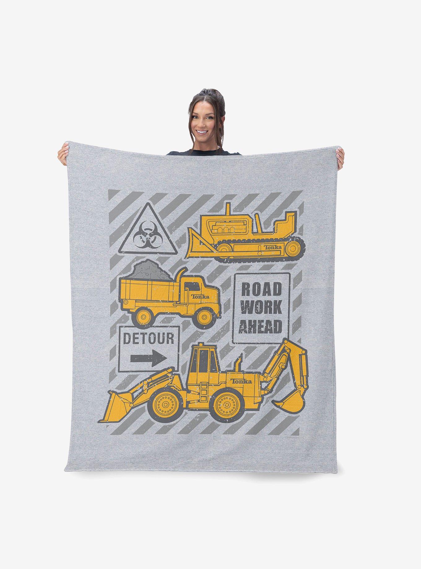 Tonka Road Work Ahead Silk Touch Throw Blanket, , hi-res