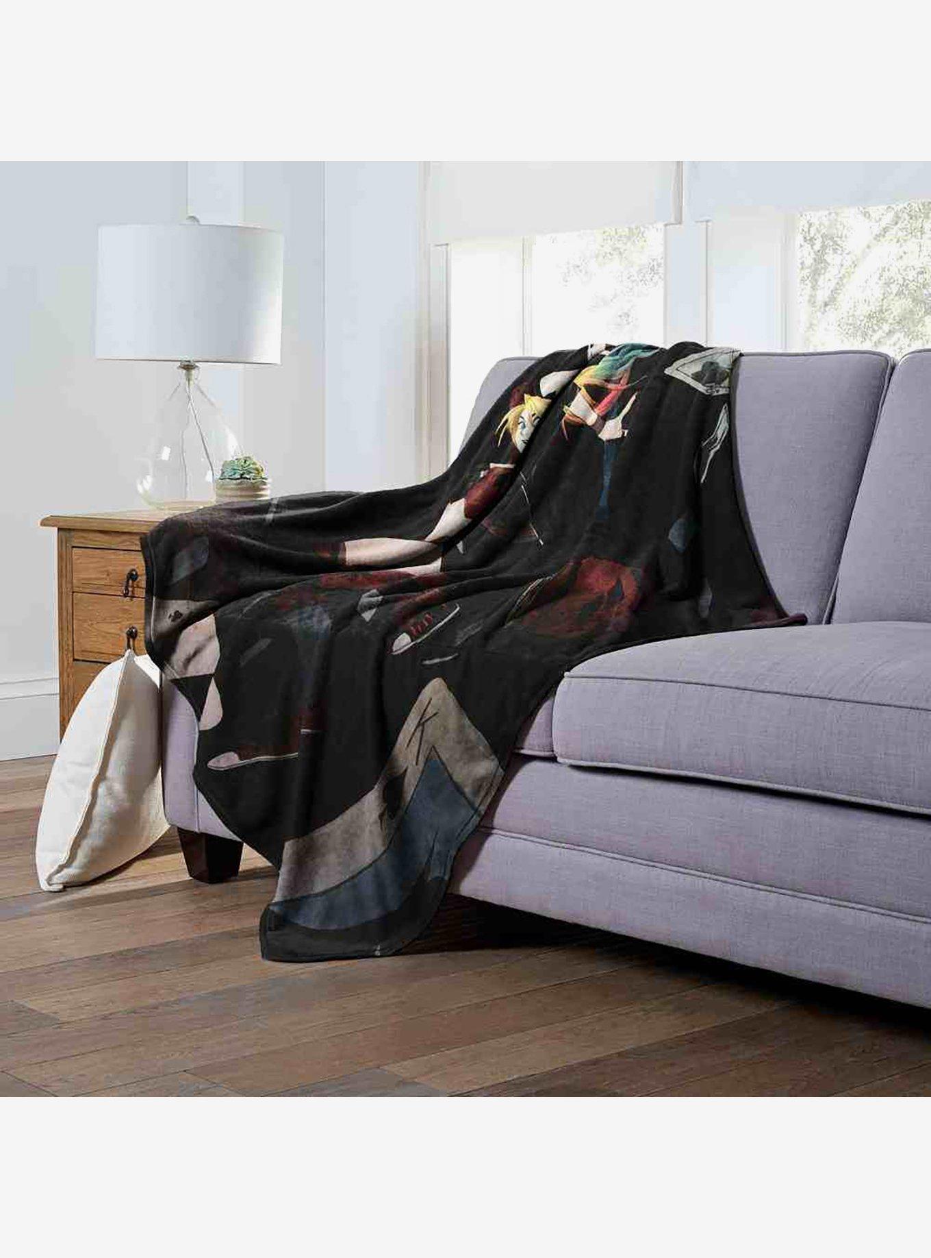 DC Comics Batman Fallen Cards Silk Touch Throw Blanket, , alternate