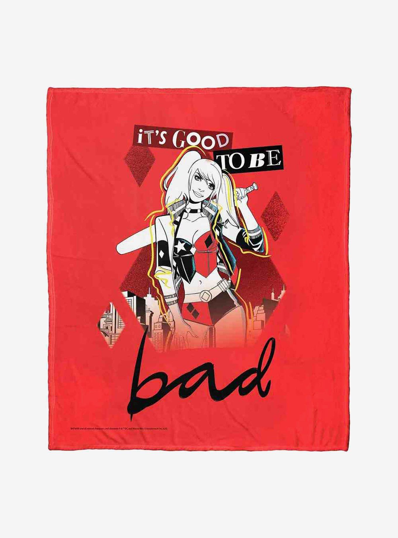 DC Comics Batman Harley Quinn Good To Be Bad Silk Touch Throw Blanket, , hi-res