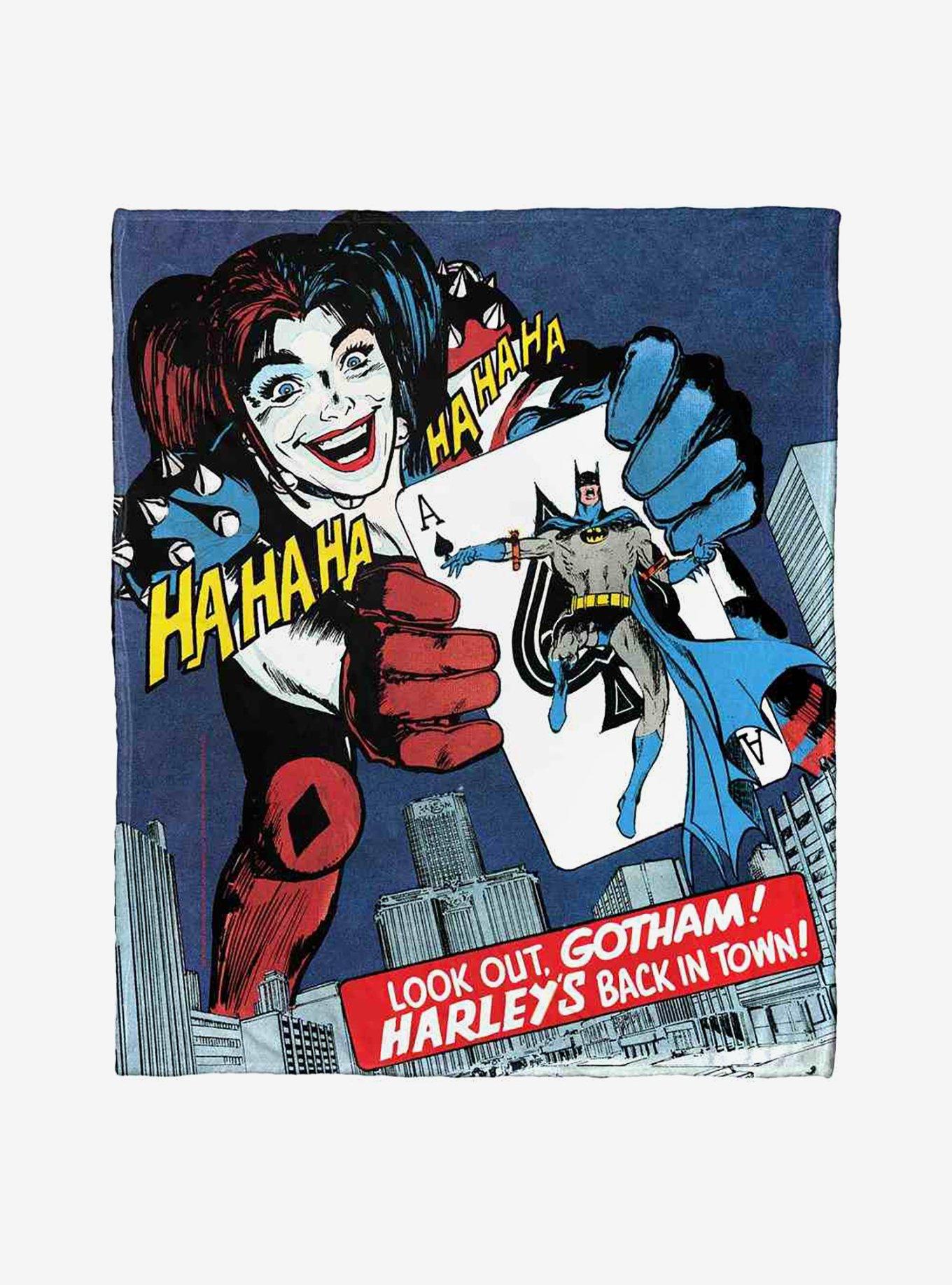 DC Comics Batman Harley Is Back Silk Touch Throw Blanket, , hi-res