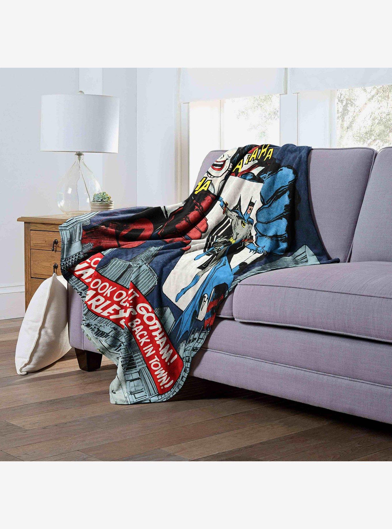 DC Comics Batman Harley Is Back Silk Touch Throw Blanket, , alternate
