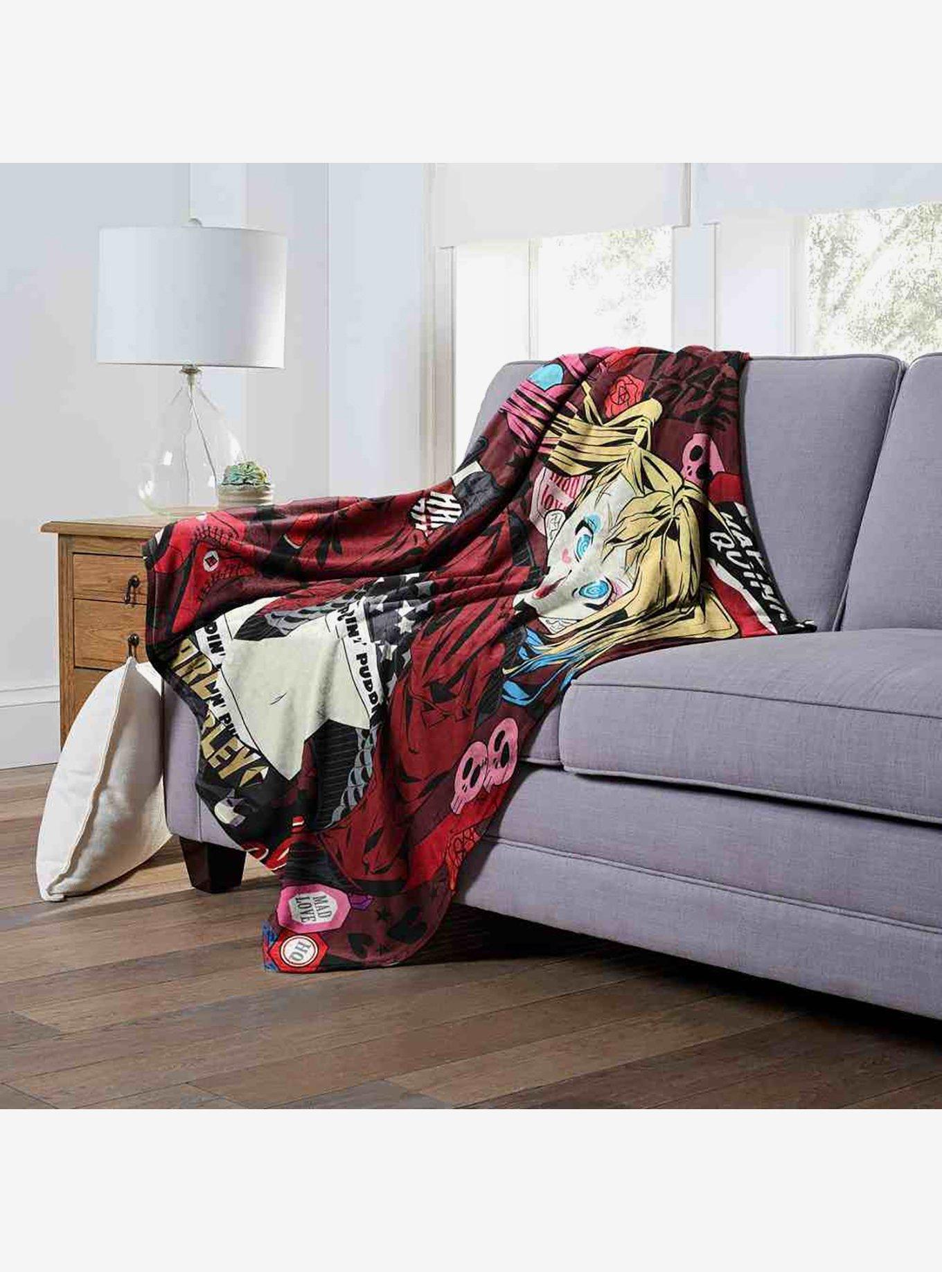 DC Comics Batman Harley's Crazy Silk Touch Throw Blanket, , alternate