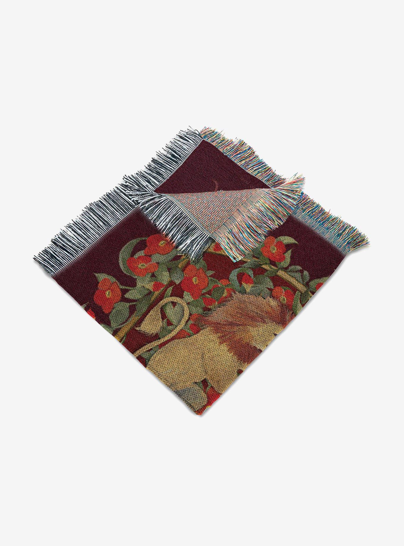 Harry Potter Floral Gryffindor Tapestry Throw Blanket, , alternate