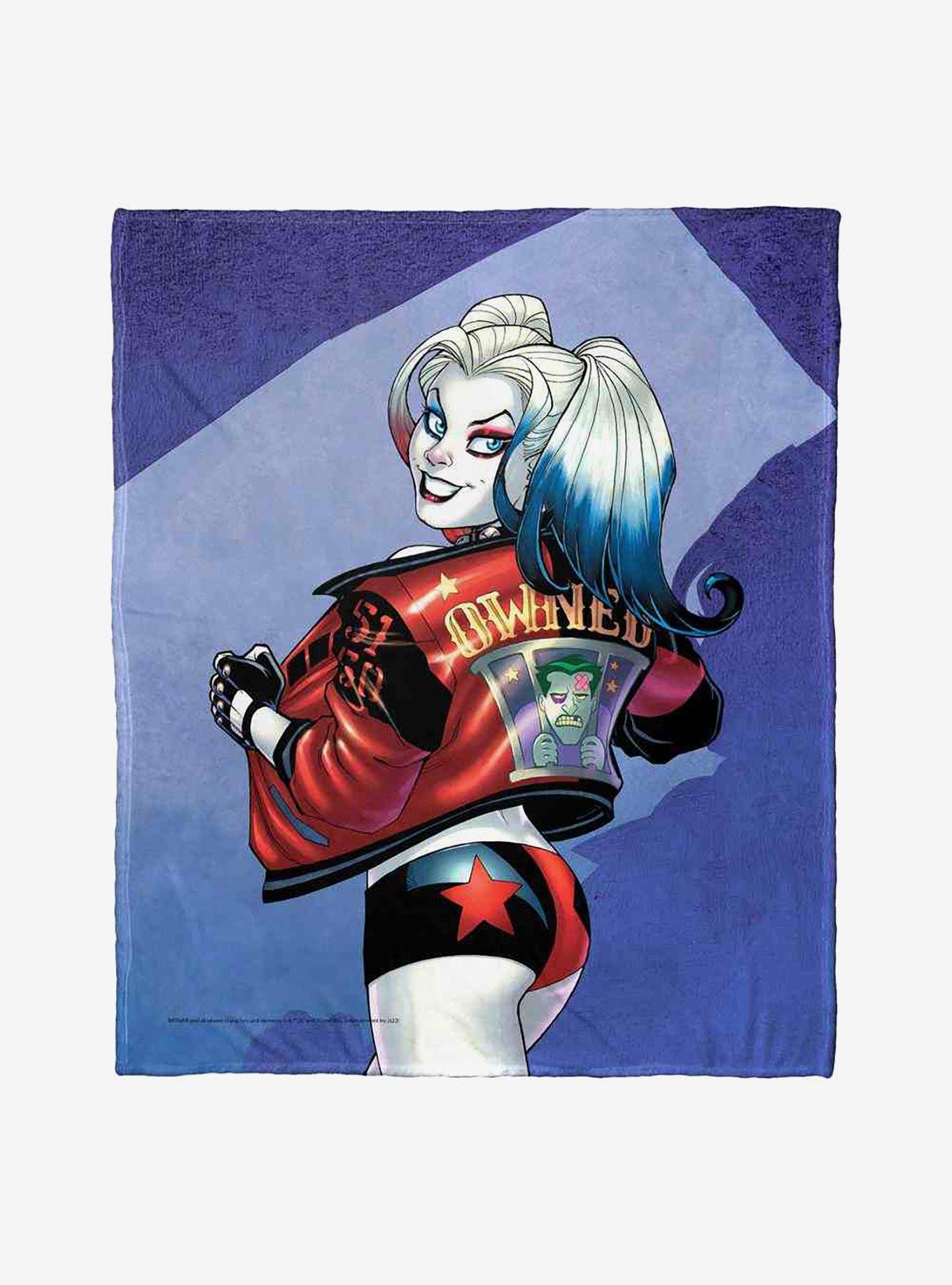 DC Comics Batman Harley Quinn Owned Jacket Silk Touch Throw Blanket, , hi-res