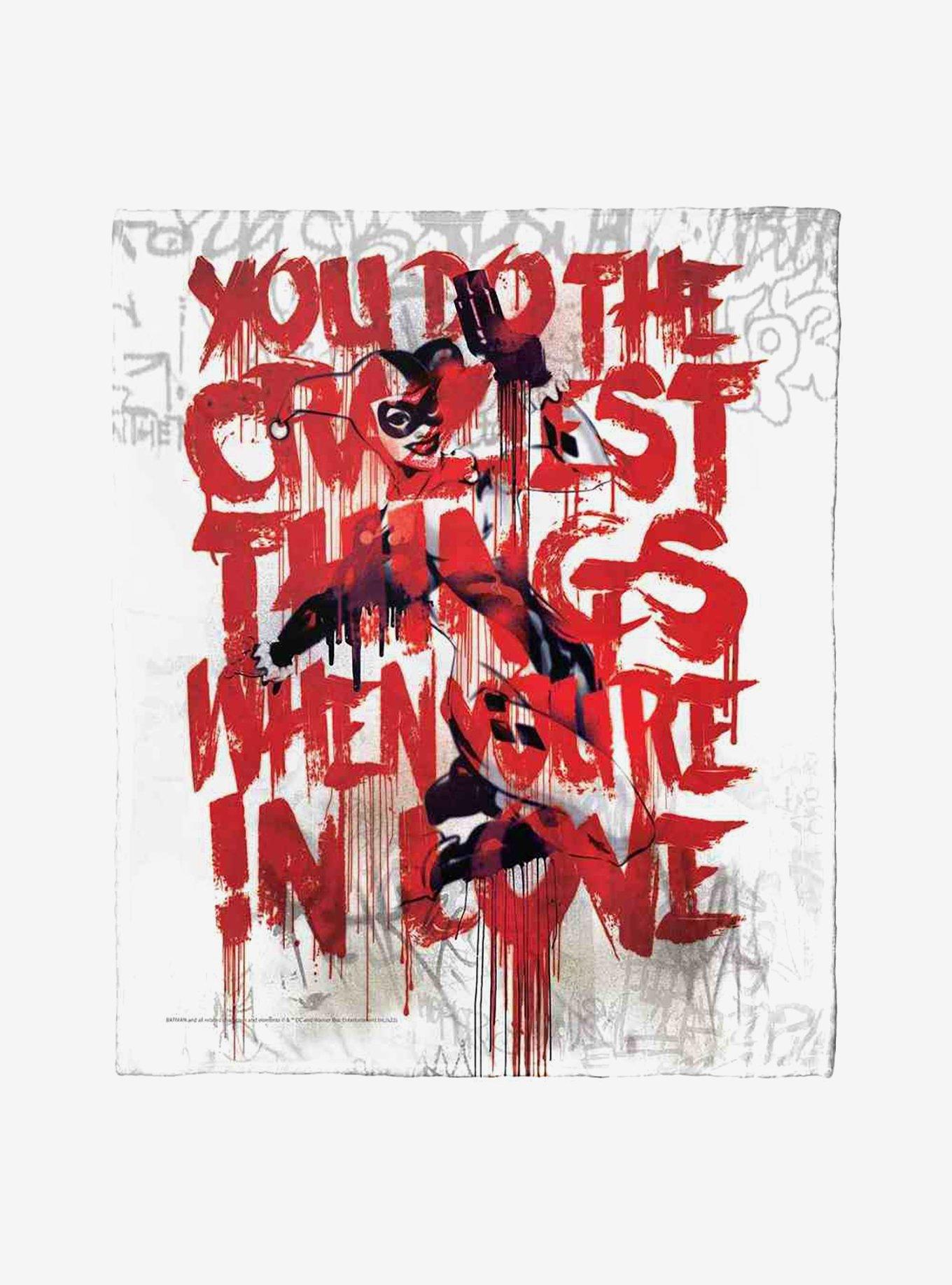 DC Comics Batman Craziest Things For Love Silk Touch Throw Blanket, , hi-res