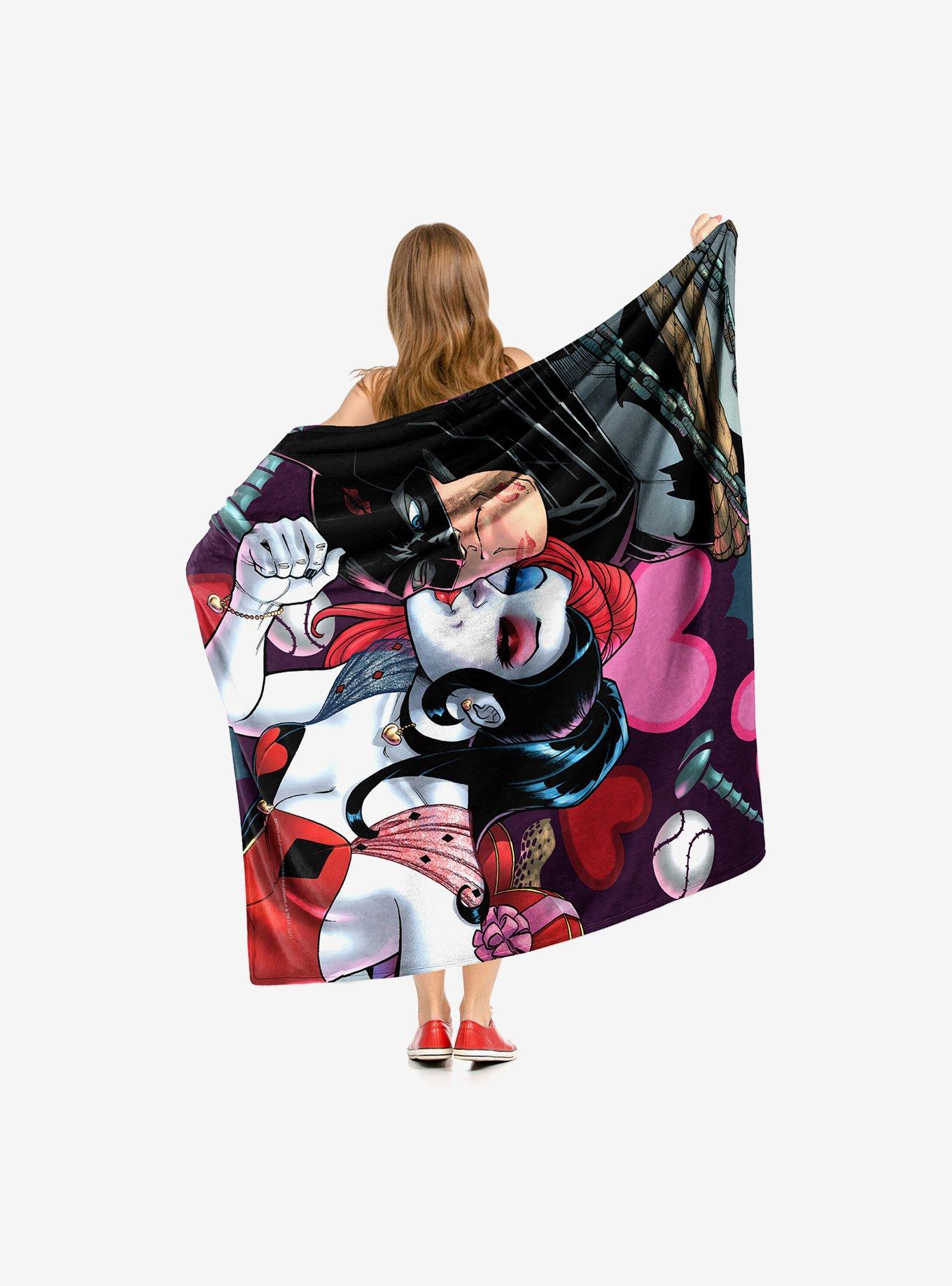 DC Comics Batman Harley And Batsy Silk Touch Throw Blanket, , alternate