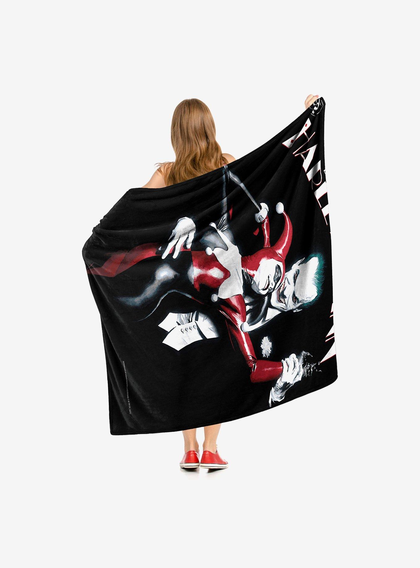 DC Comics Batman Harley Quinn Love Cover Silk Touch Throw Blanket, , alternate