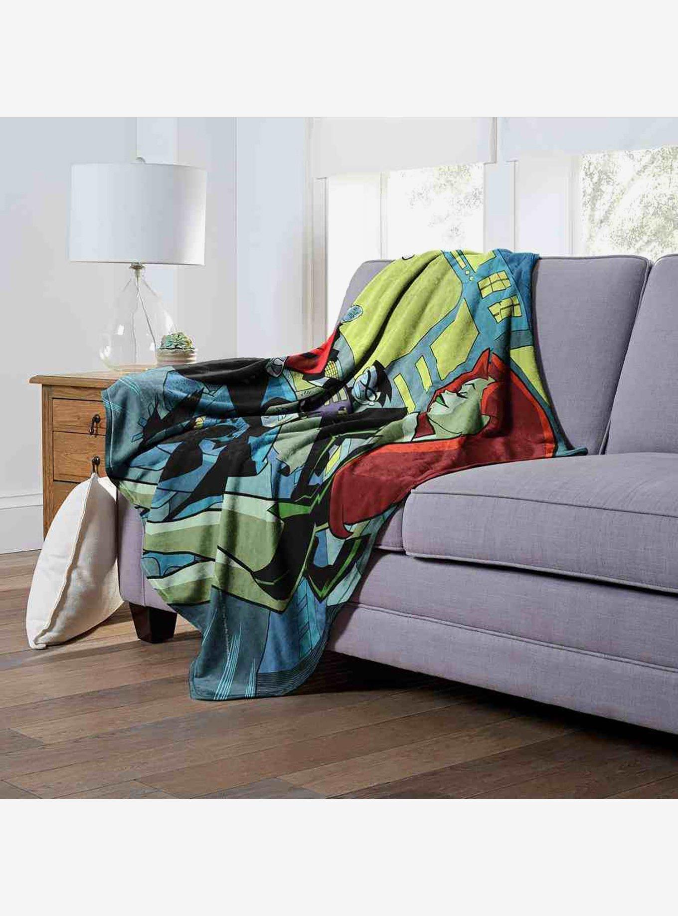 DC Comics Batman Bat Cave Break In Silk Touch Throw Blanket, , alternate