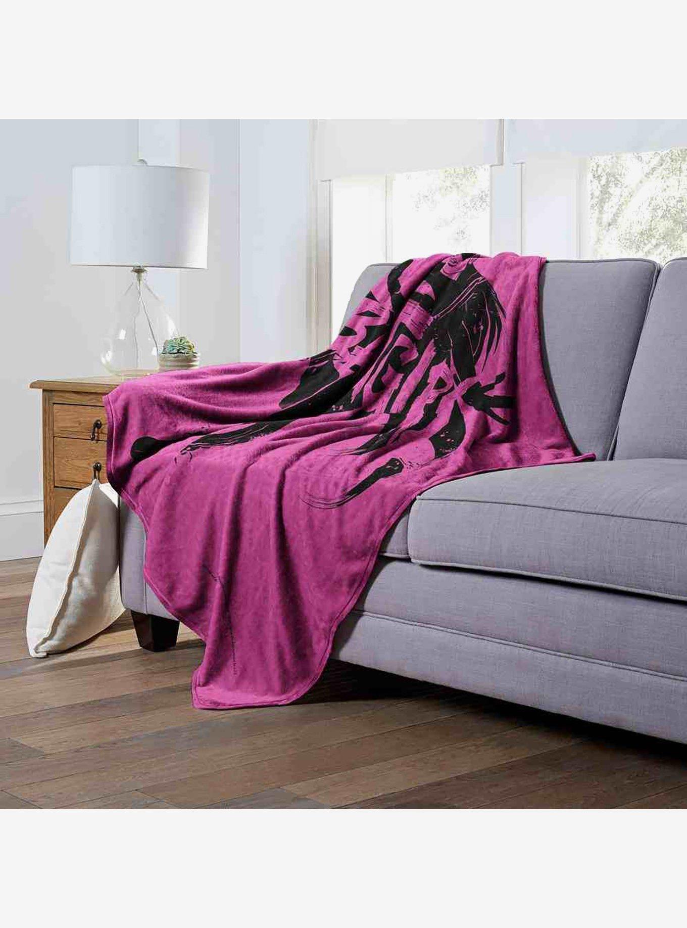 DC Comics Batman Batgirl Inked Silk Touch Throw Blanket, , alternate