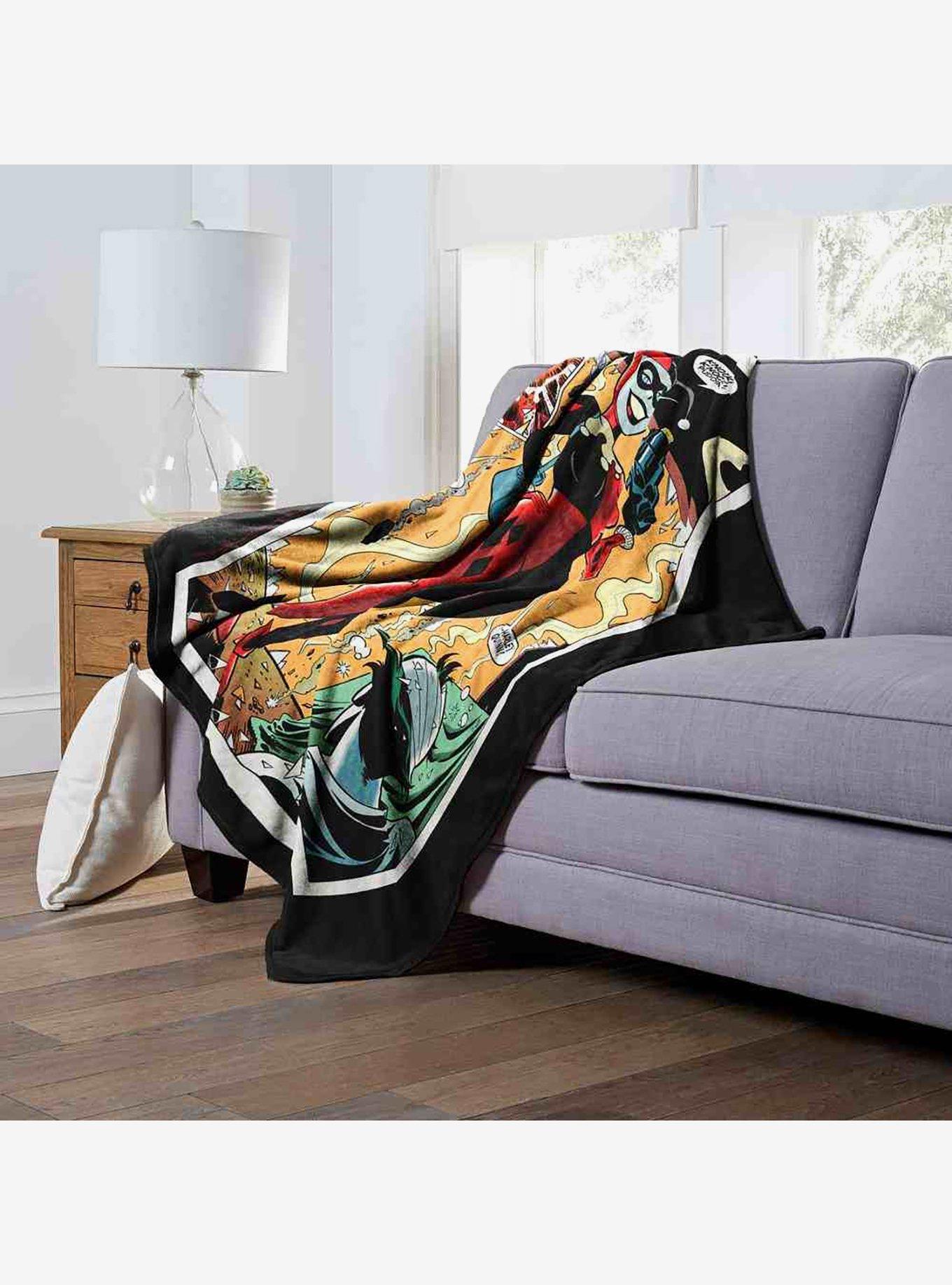 DC Comics Batman Villainous Origins Harley Silk Touch Throw Blanket, , alternate