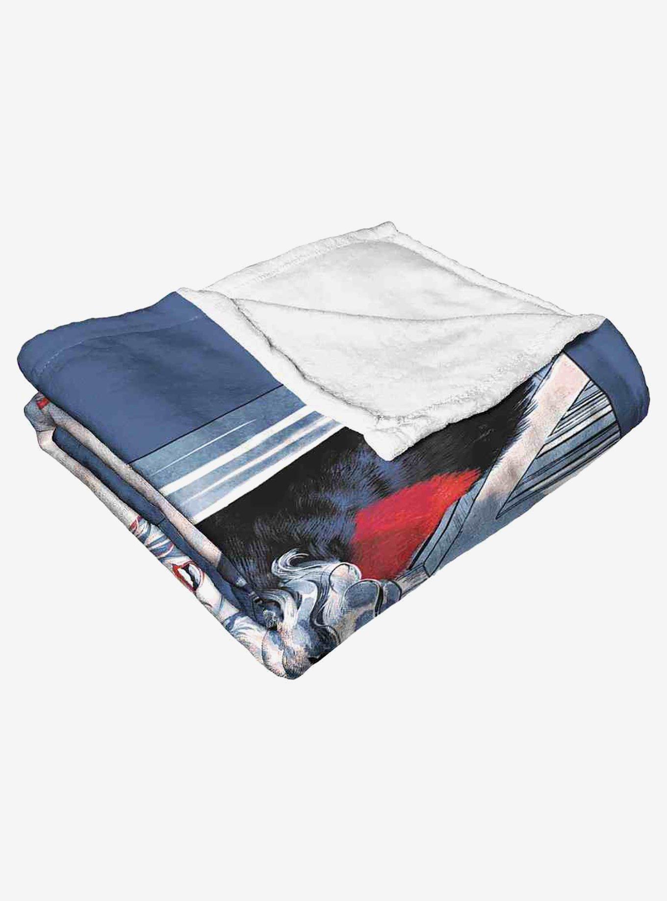 DC Comics Batman Harley Breaking Glass Silk Touch Throw Blanket, , alternate
