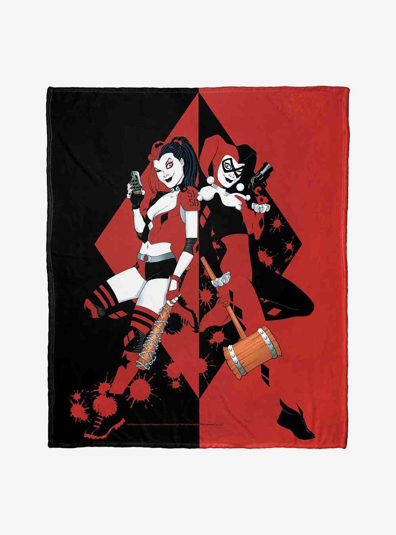 DC Comics Batman Harley Classic And The Remix Silk Touch Throw Blanket, , hi-res