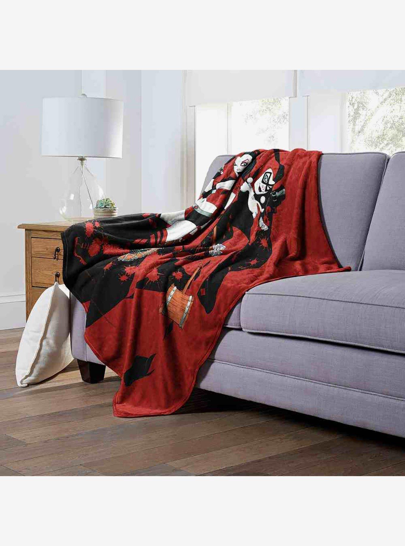 DC Comics Batman Harley Classic And The Remix Silk Touch Throw Blanket, , alternate