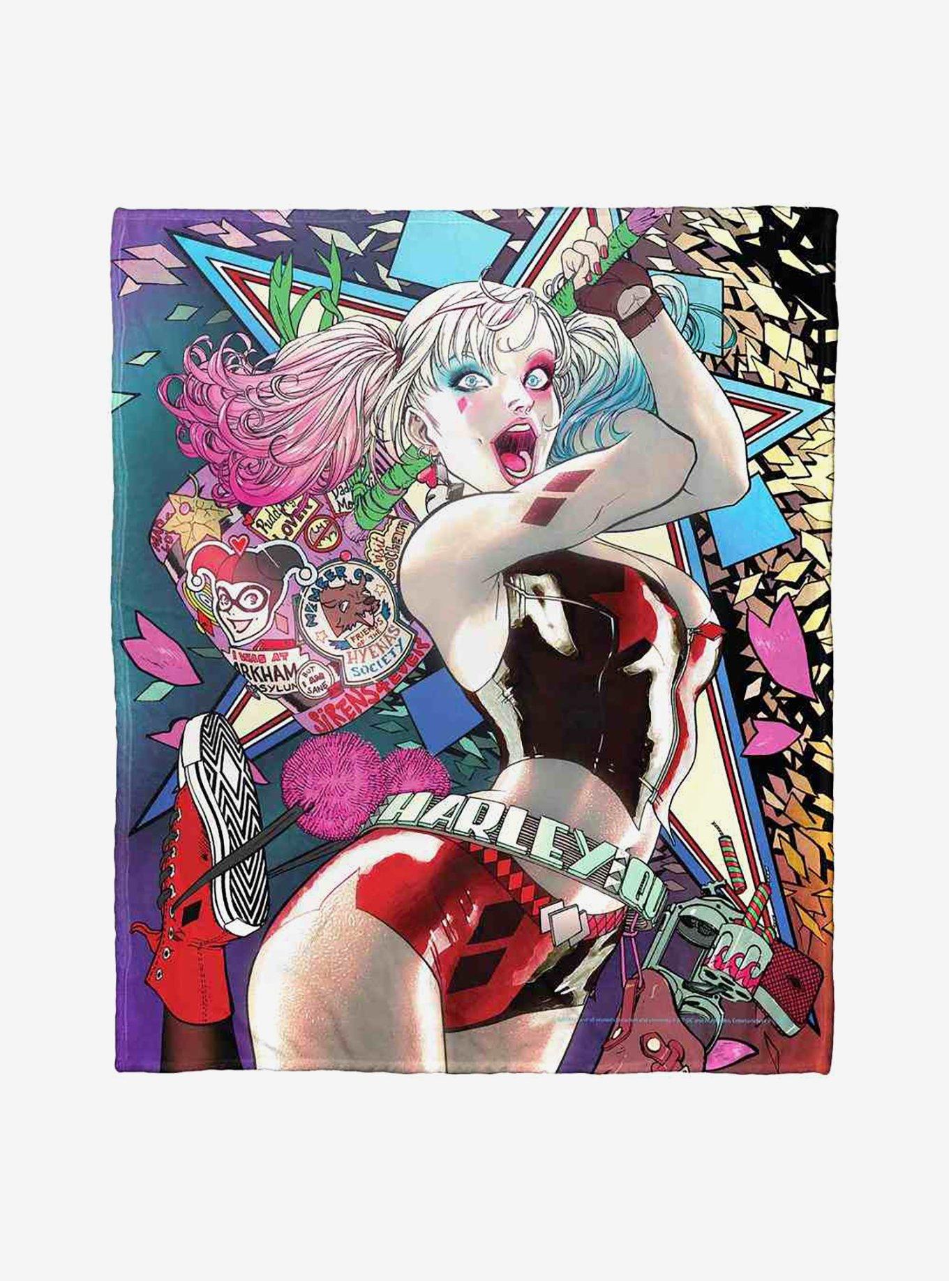 DC Comics Batman Harley Confetti Criminal Silk Touch Throw Blanket, , hi-res