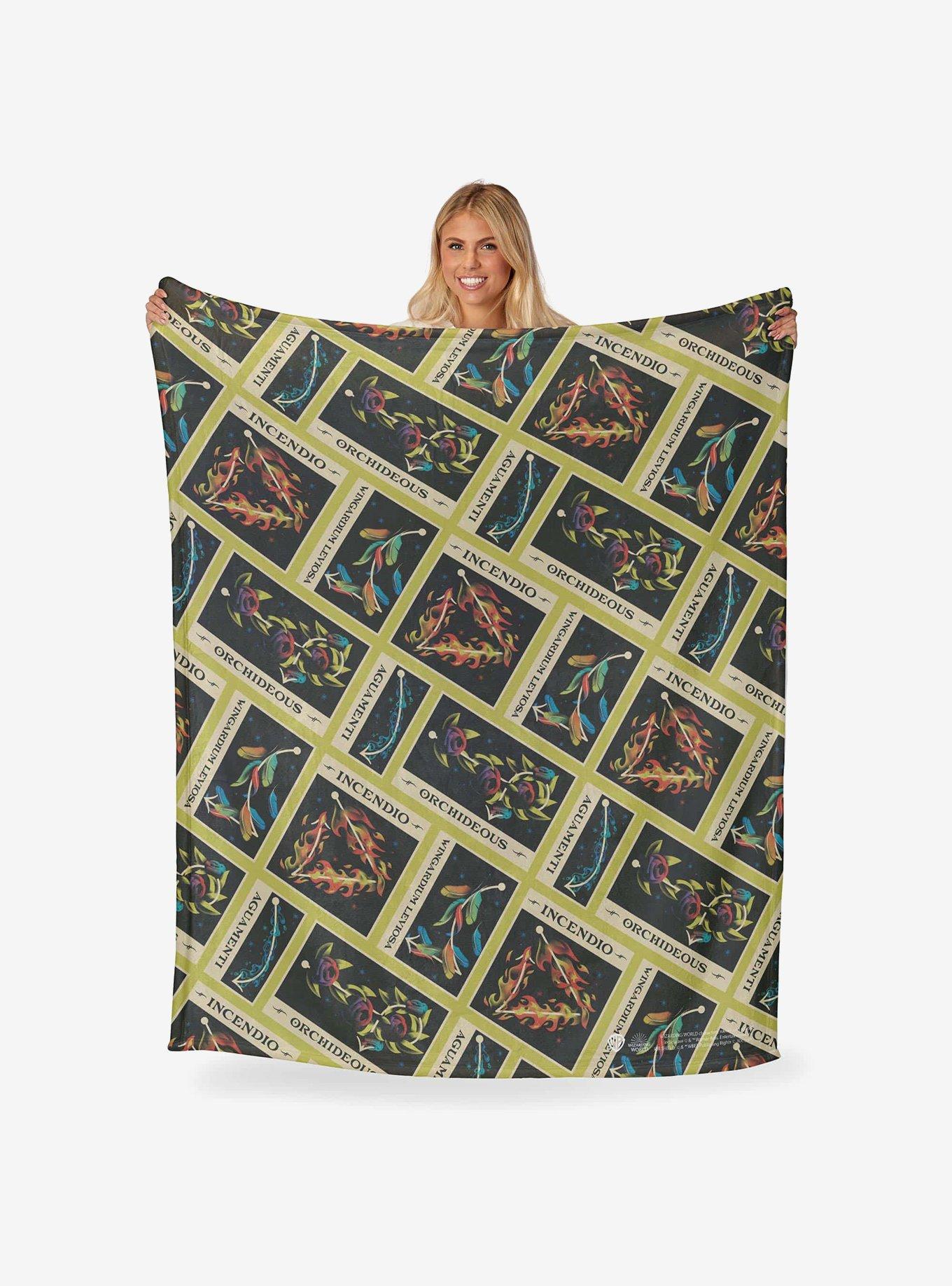 Harry Potter Spell Pattern Silk Touch Throw Blanket, , hi-res