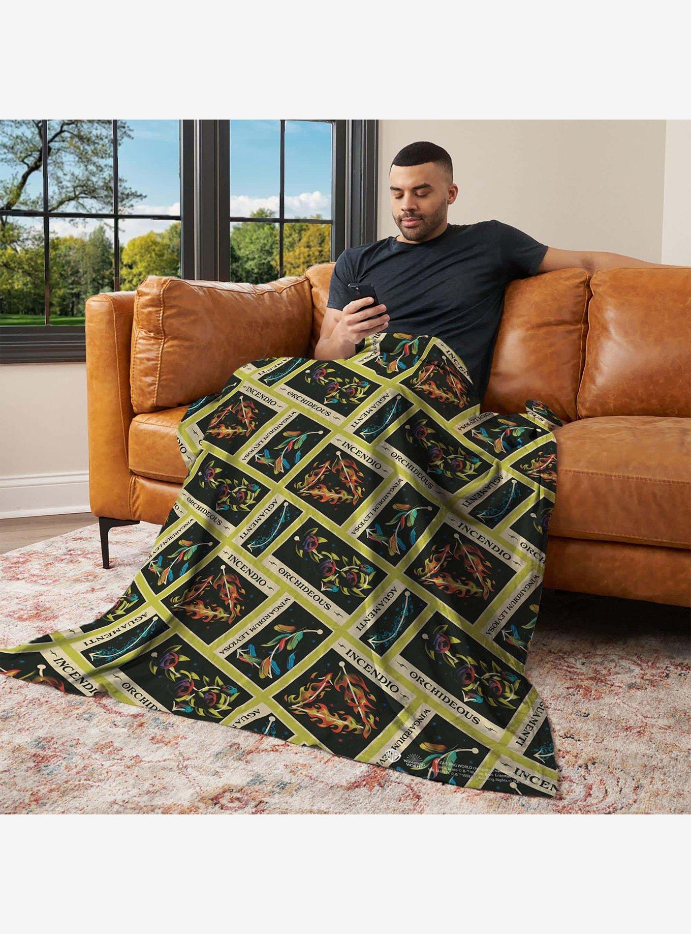 Harry Potter Spell Pattern Silk Touch Throw Blanket, , alternate