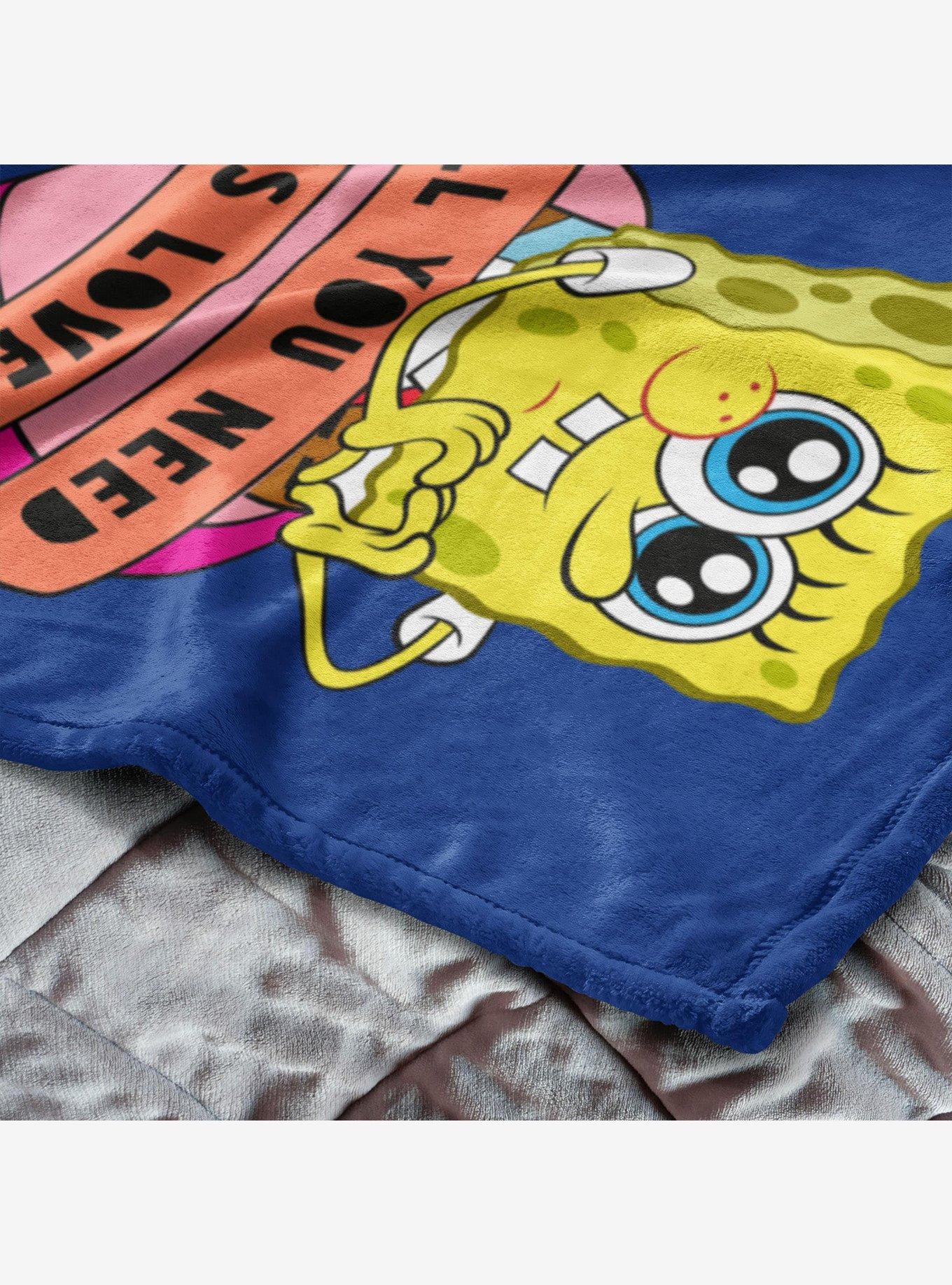 SpongeBob SquarePants Hearty Sponge Silk Touch Throw Blanket, , alternate
