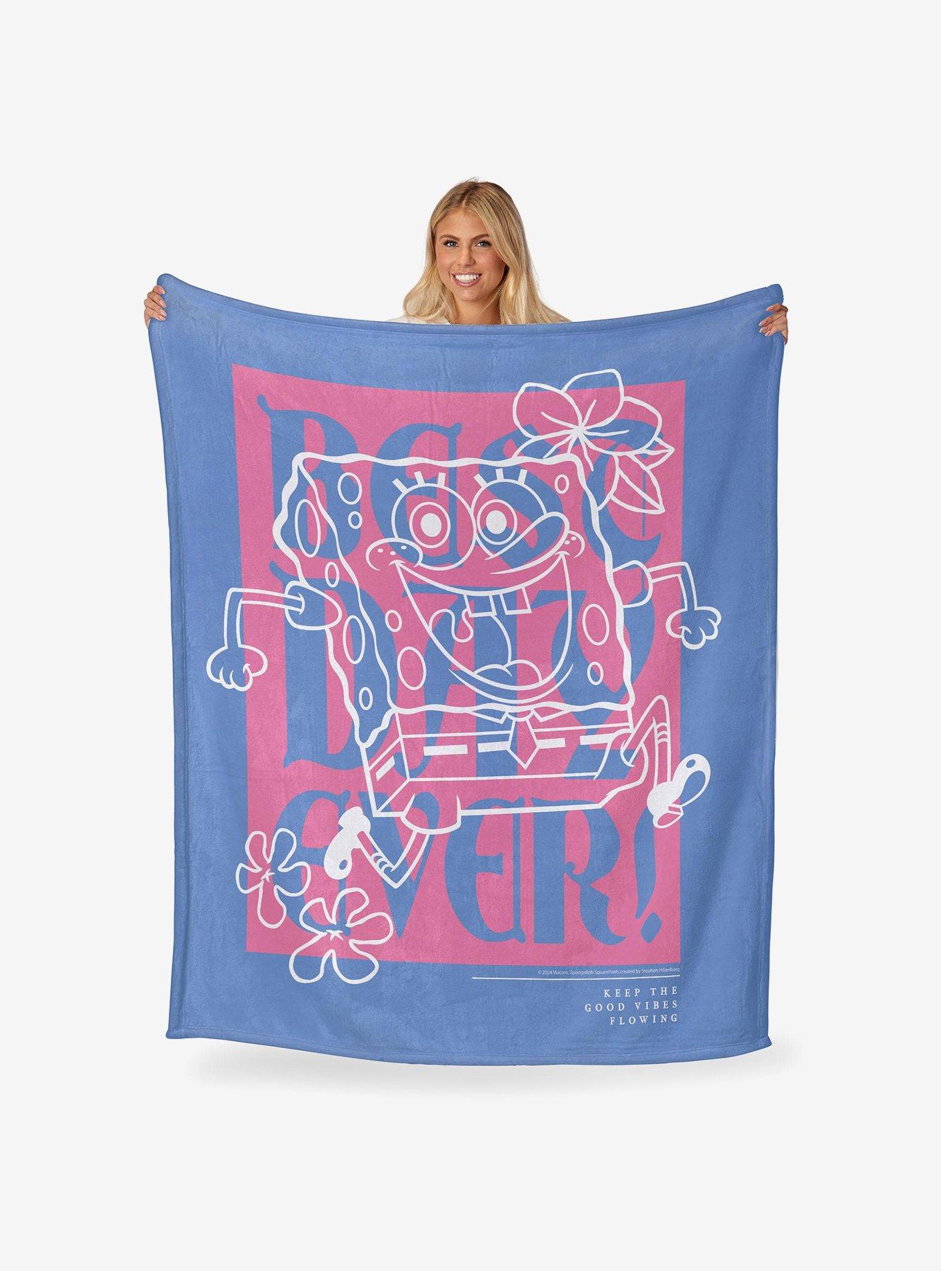 SpongeBob SquarePants Best Day Ever Silk Touch Throw Blanket, , hi-res