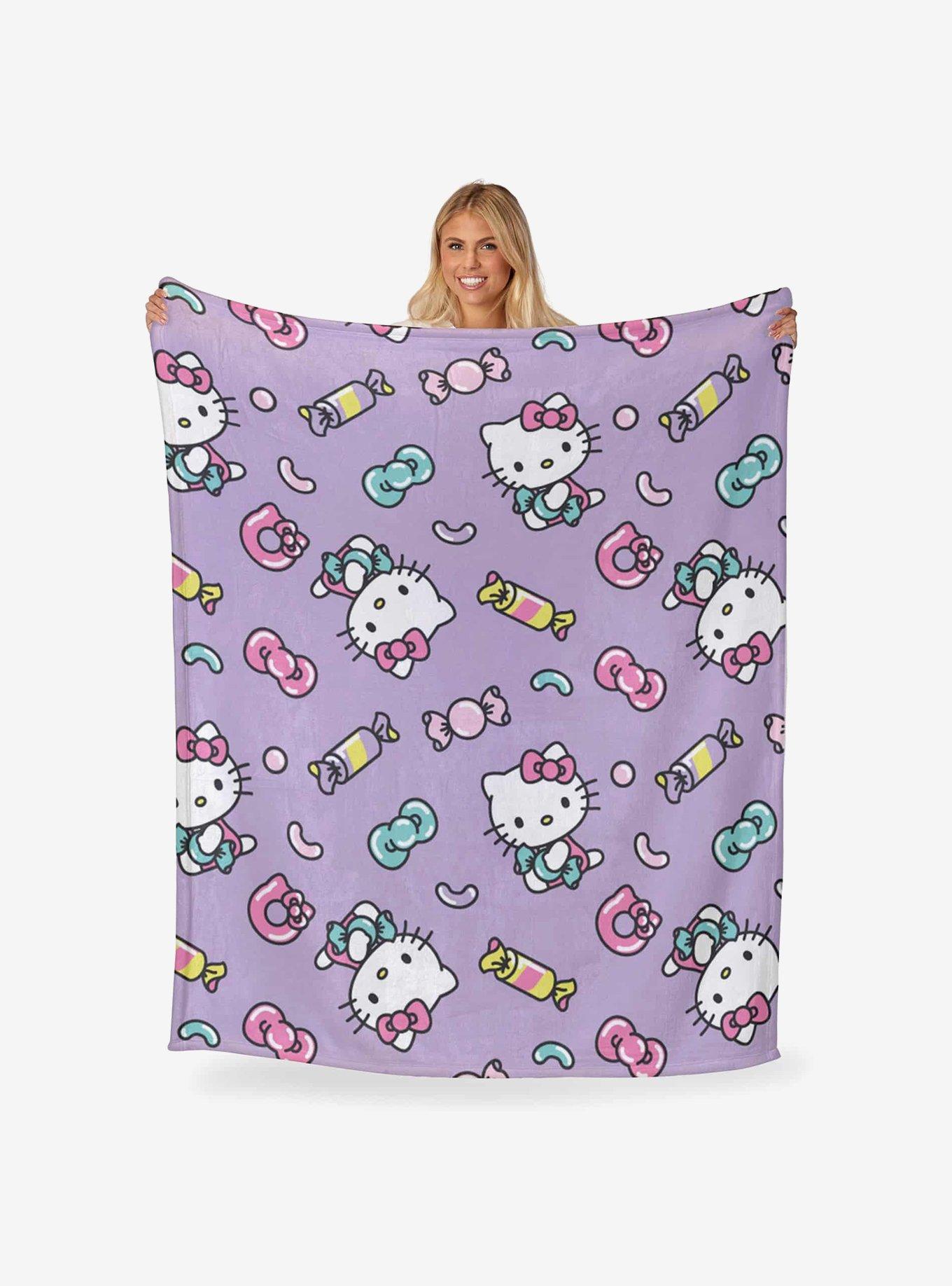 Hello Kitty Candy Cute Micro Raschel Throw Blanket, , hi-res