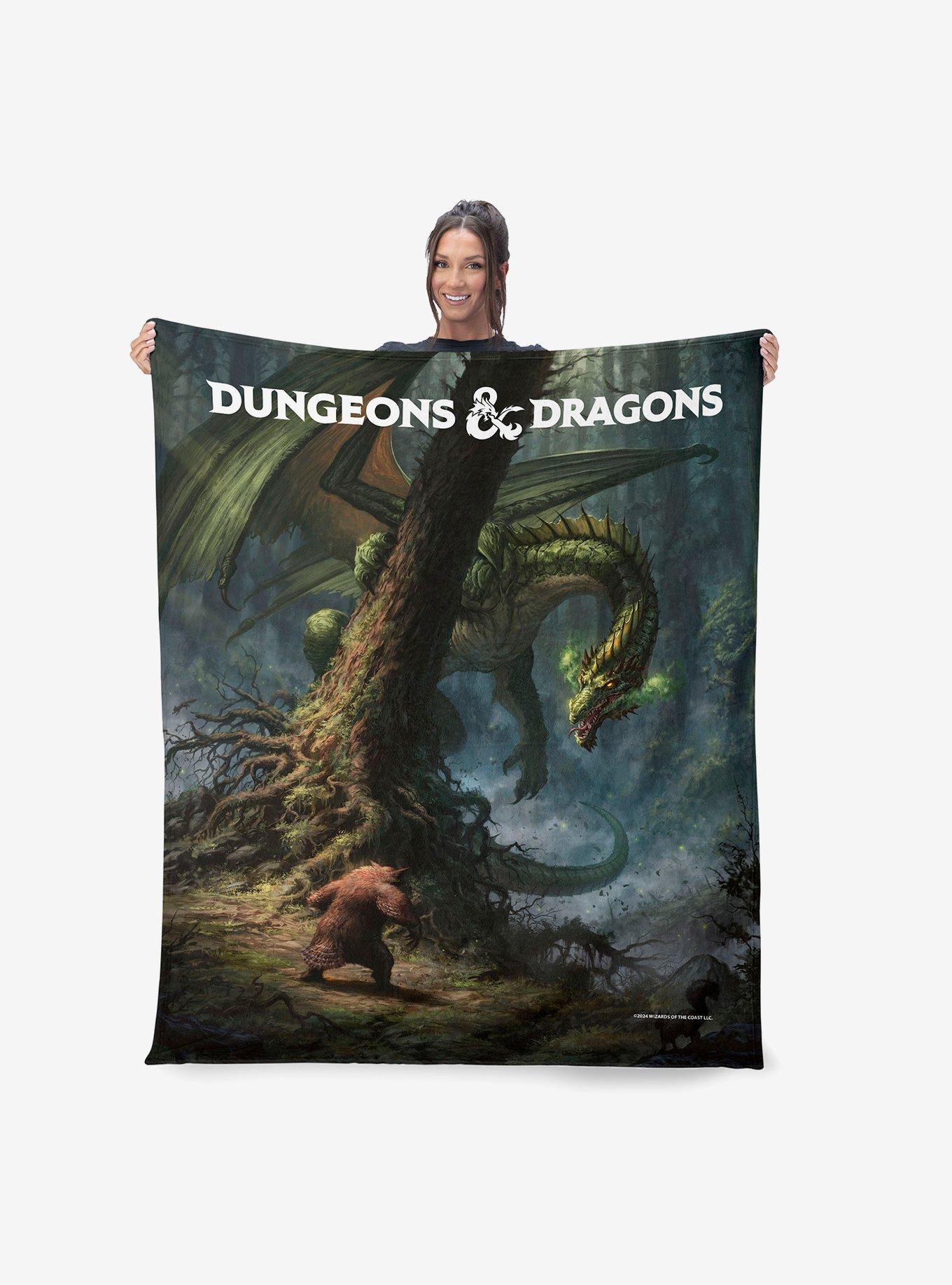 Dungeons & Dragons Epic Vision Owlbear vs Dragon Silk Touch Throw Blanket, , hi-res