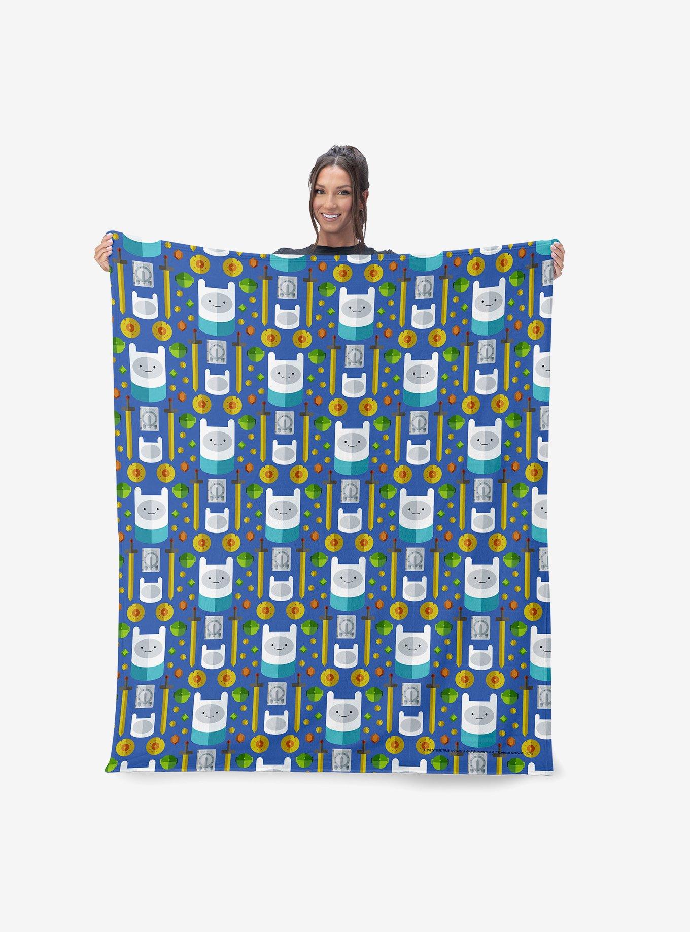 Adventure Time Finn Repeat Silk Touch Throw Blanket, , hi-res