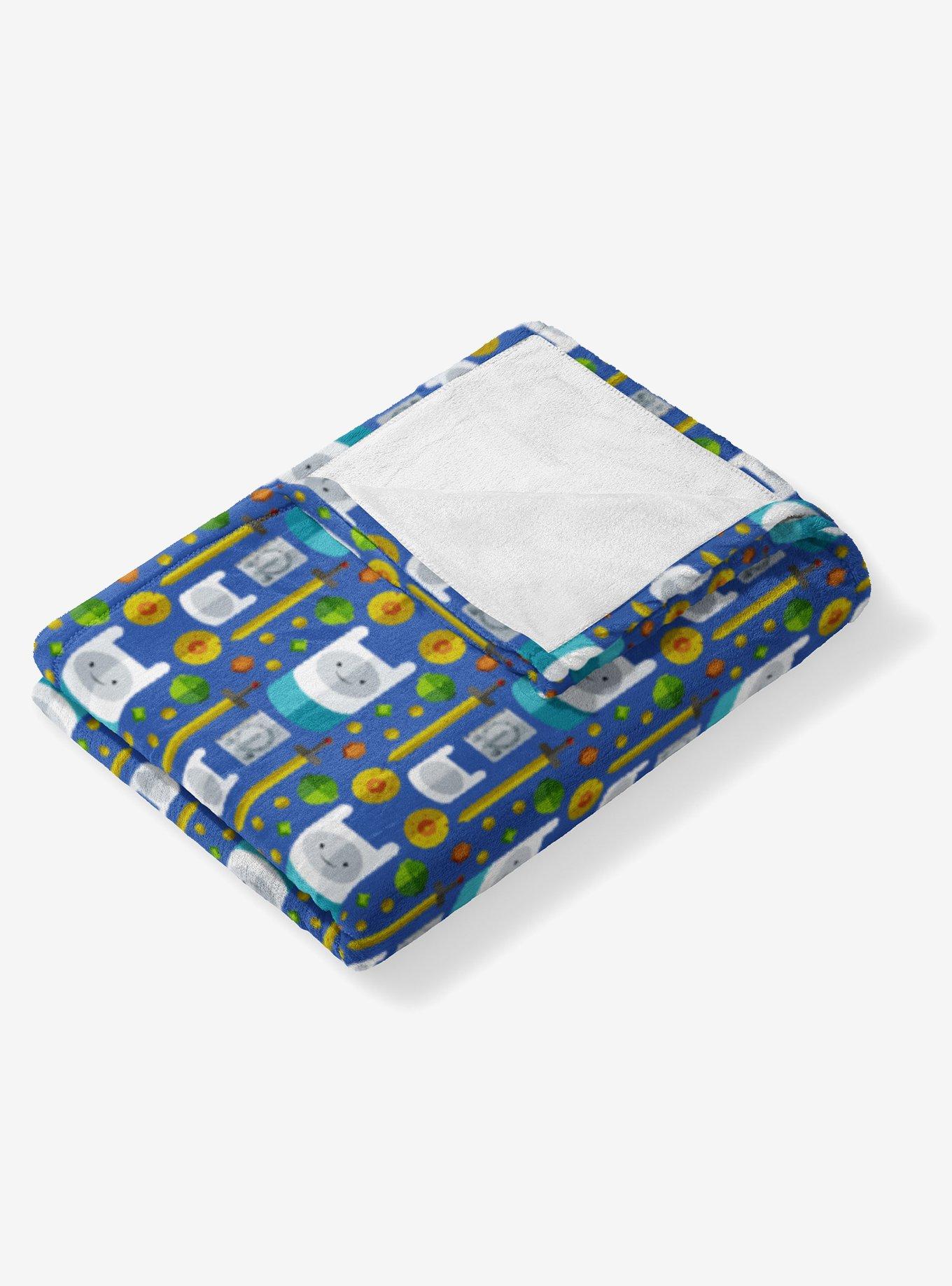 Adventure Time Finn Repeat Silk Touch Throw Blanket, , alternate