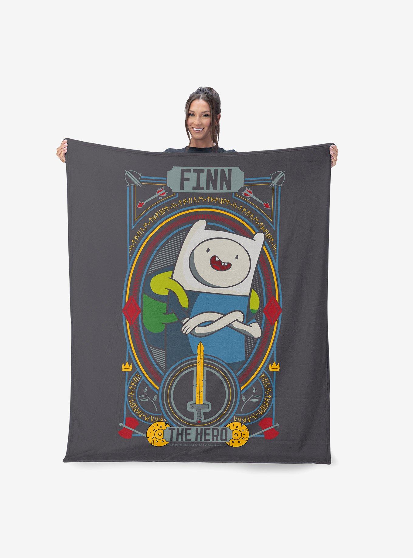 Adventure Time Finn The Hero Silk Touch Throw Blanket, , hi-res