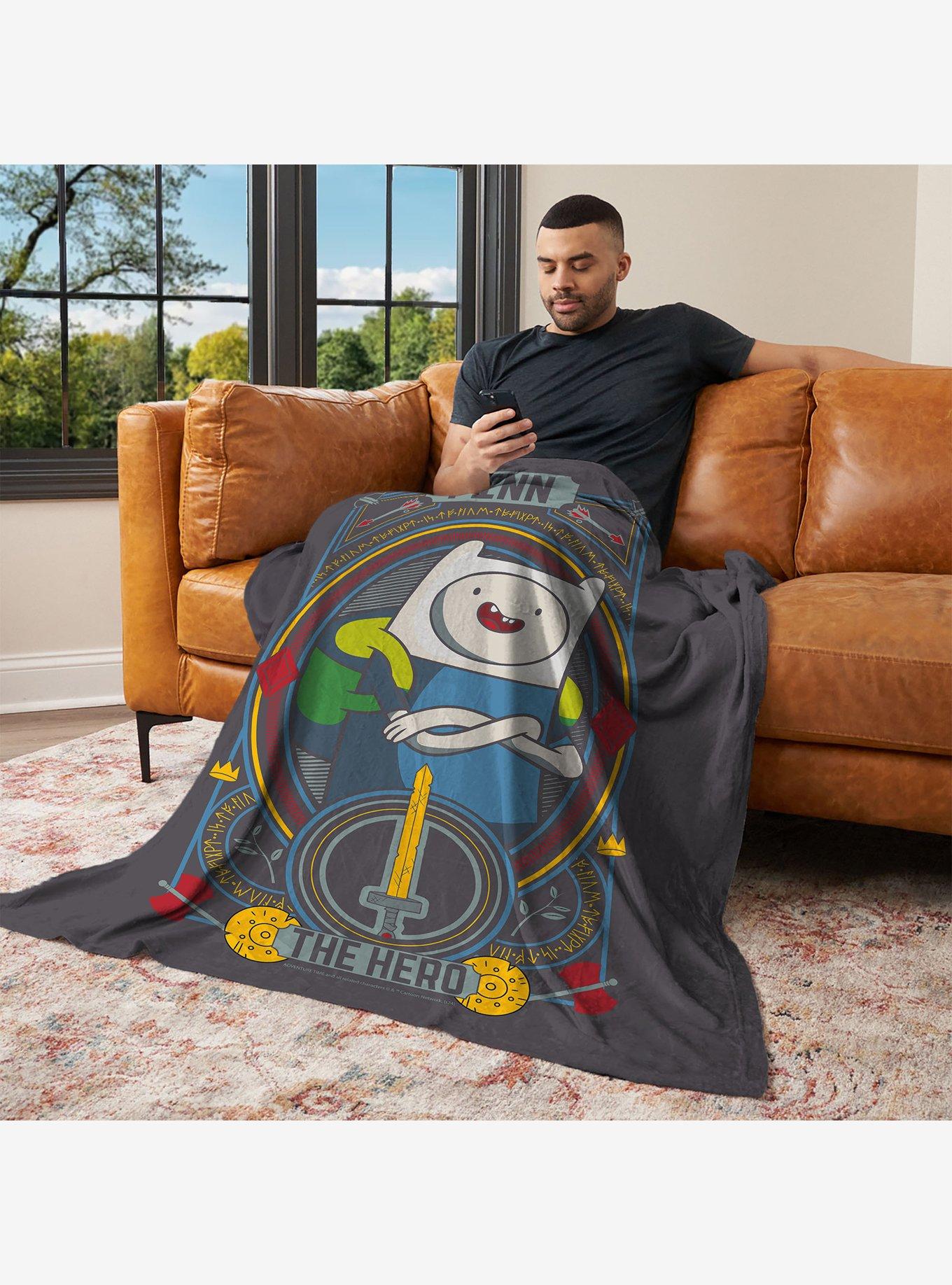 Adventure Time Finn The Hero Silk Touch Throw Blanket, , alternate