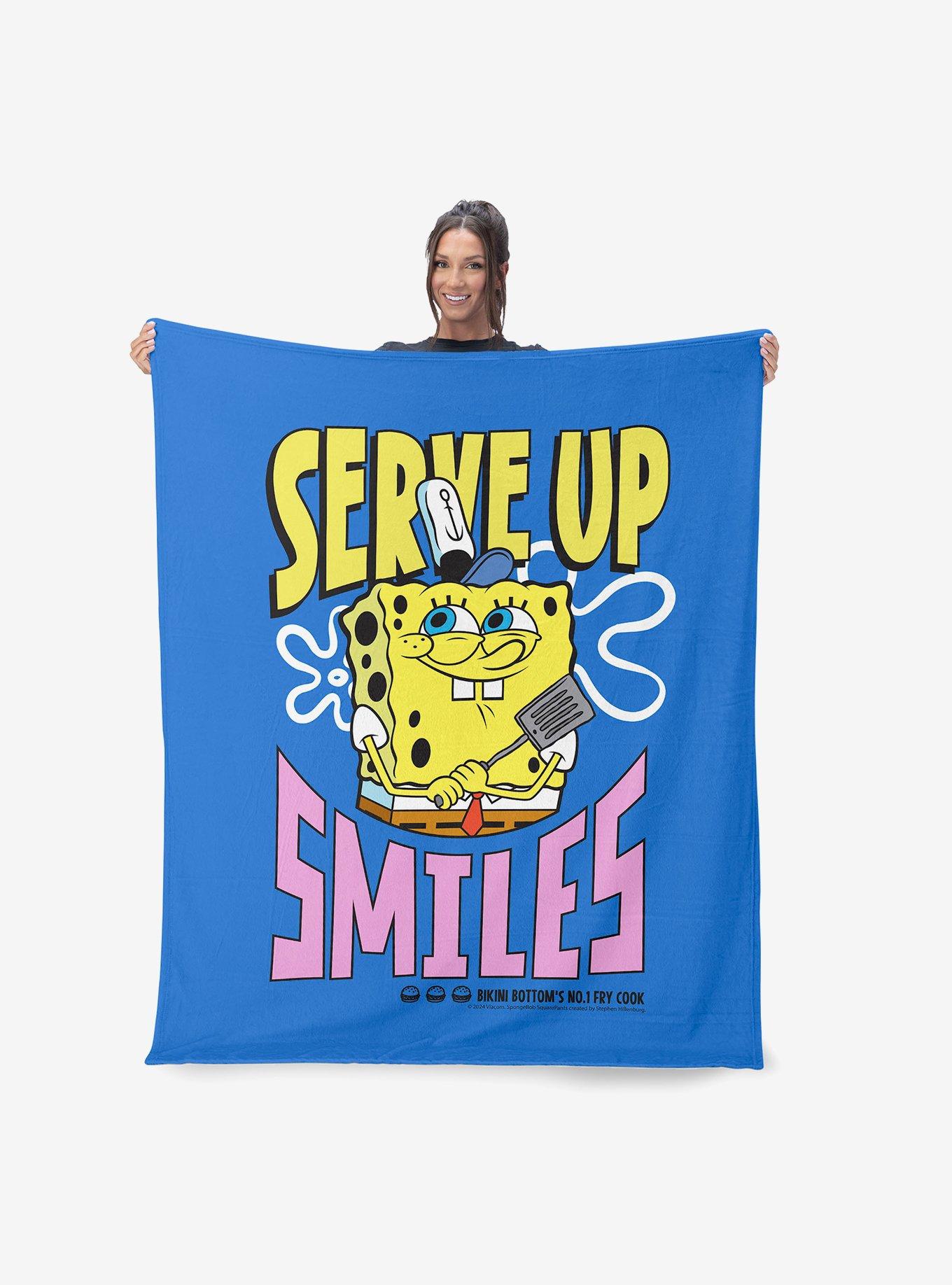 SpongeBob SquarePants Serving Up Smiles Silk Touch Throw Blanket, , hi-res
