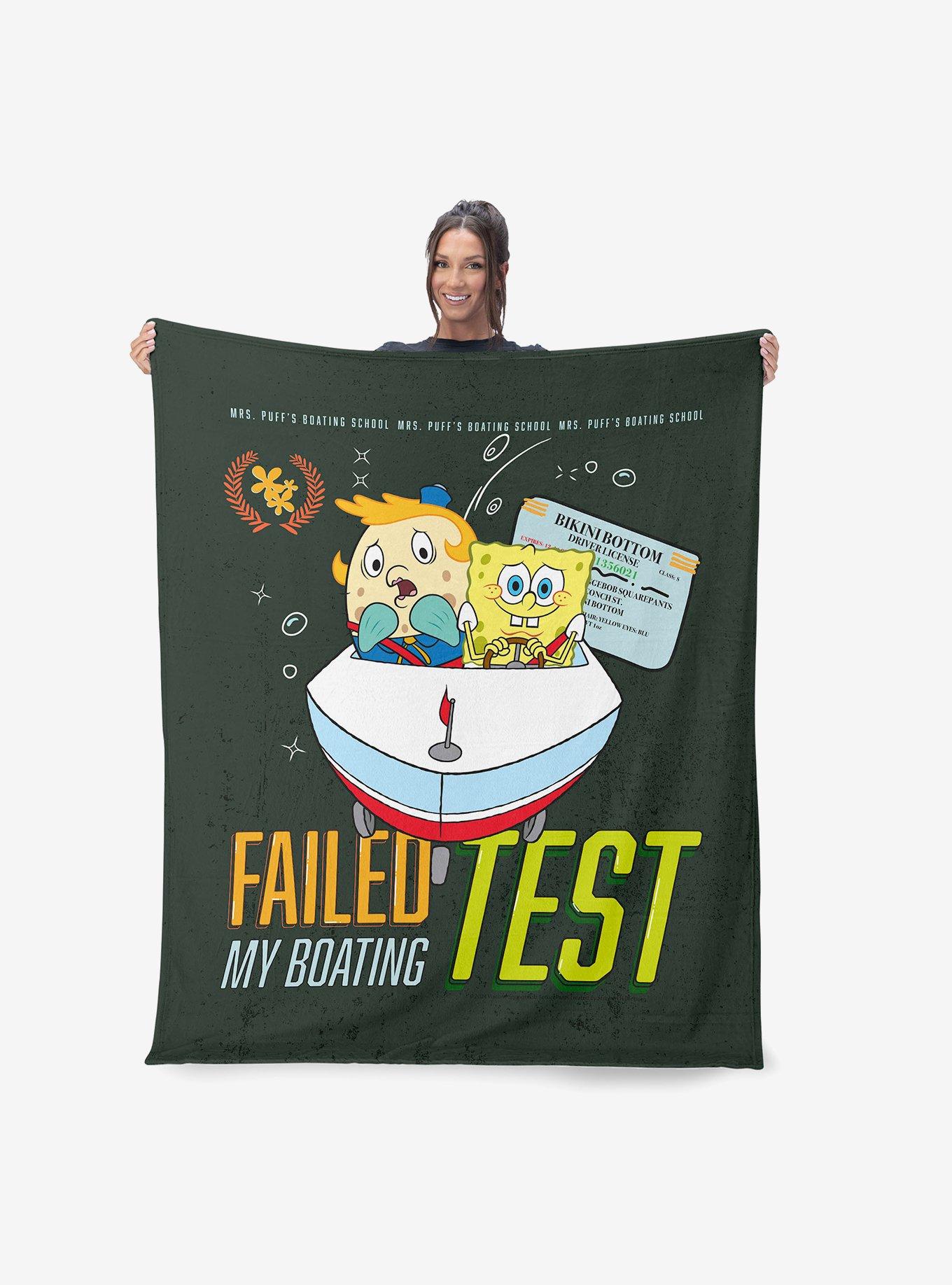 SpongeBob SquarePants Failed Boating Test Silk Touch Throw Blanket, , hi-res