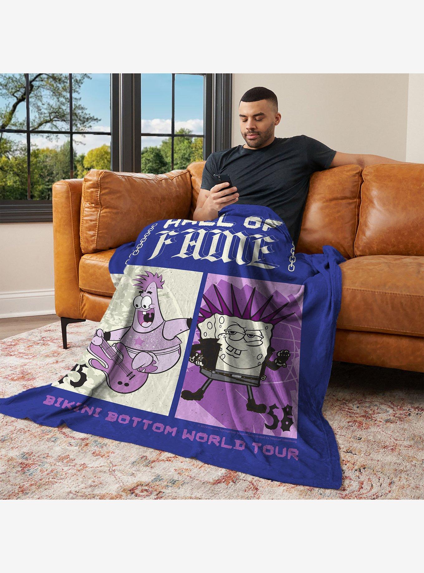 SpongeBob SquarePants Bikini Bottom World Tour Silk Touch Throw Blanket, , alternate