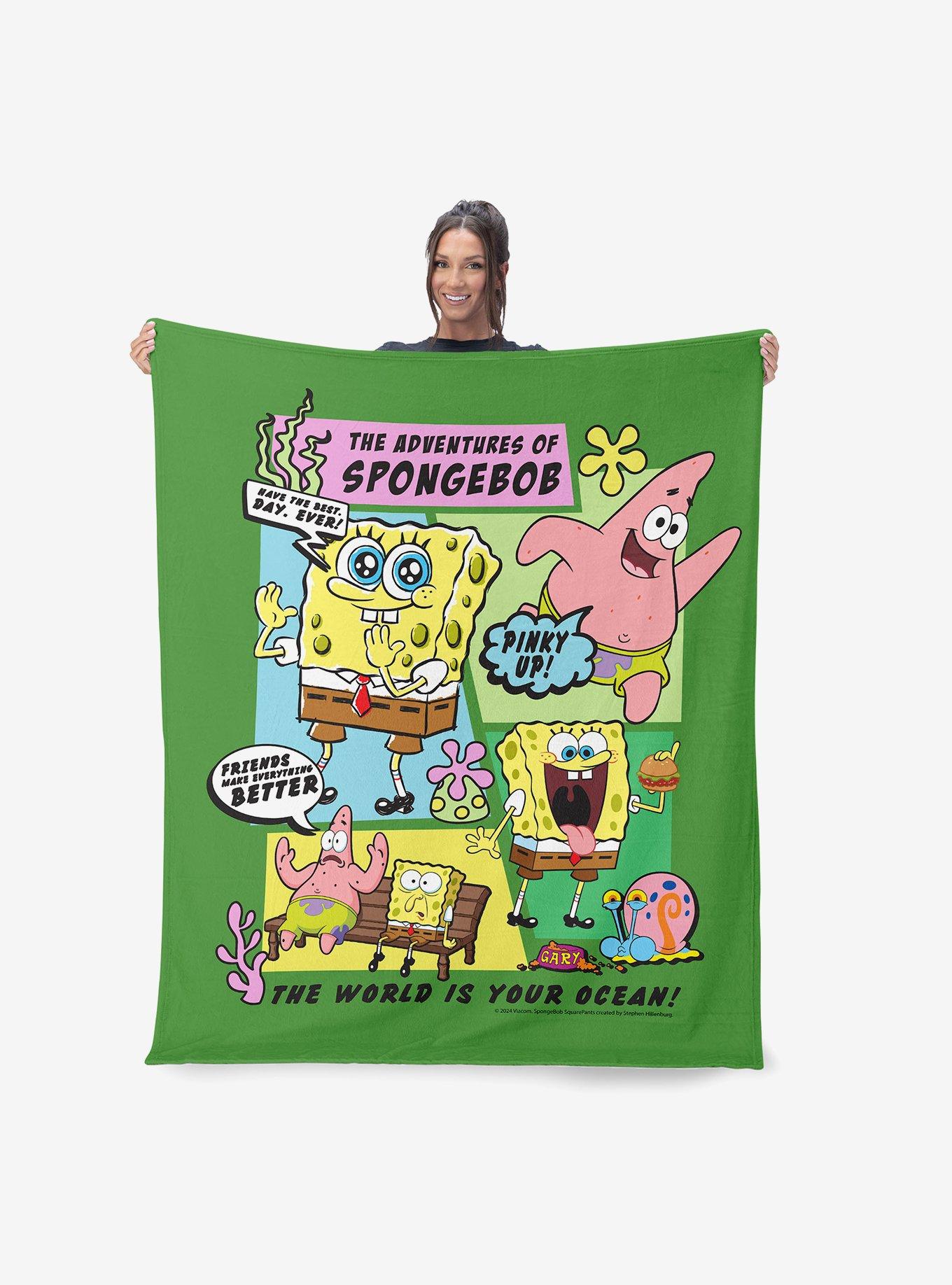 SpongeBob SquarePants Adventures Of SpongeBob Silk Touch Throw Blanket, , hi-res