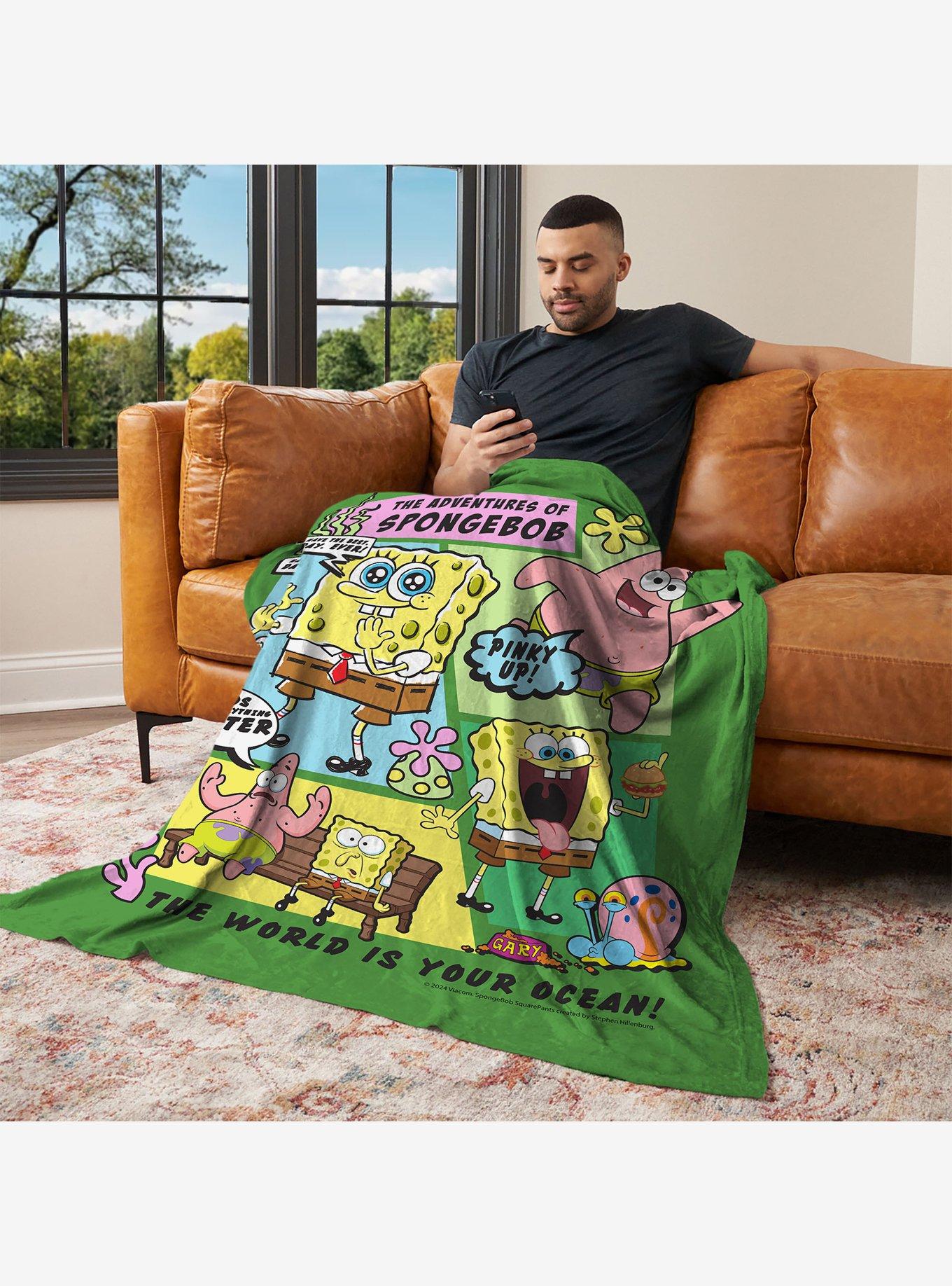 SpongeBob SquarePants Adventures Of SpongeBob Silk Touch Throw Blanket, , alternate