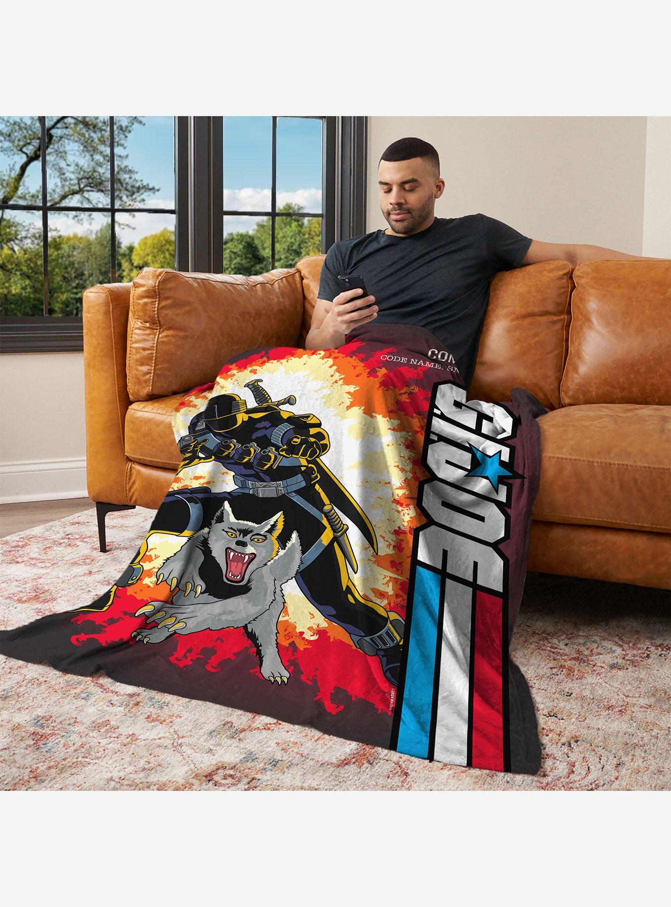 GI Joe Classic Flashback Snake Eyes Silk Touch Throw Blanket, , alternate