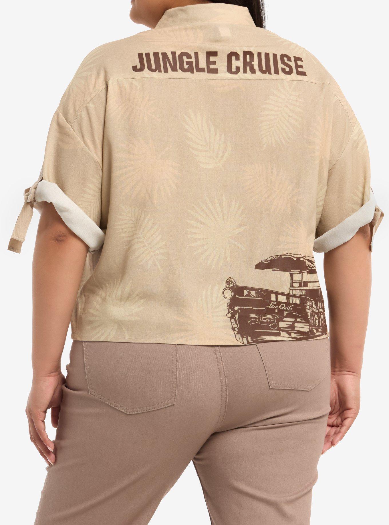 Her Universe Disney Jungle Cruise Cropped Plus Size Button-Up Top Her Universe Exclusive, , hi-res
